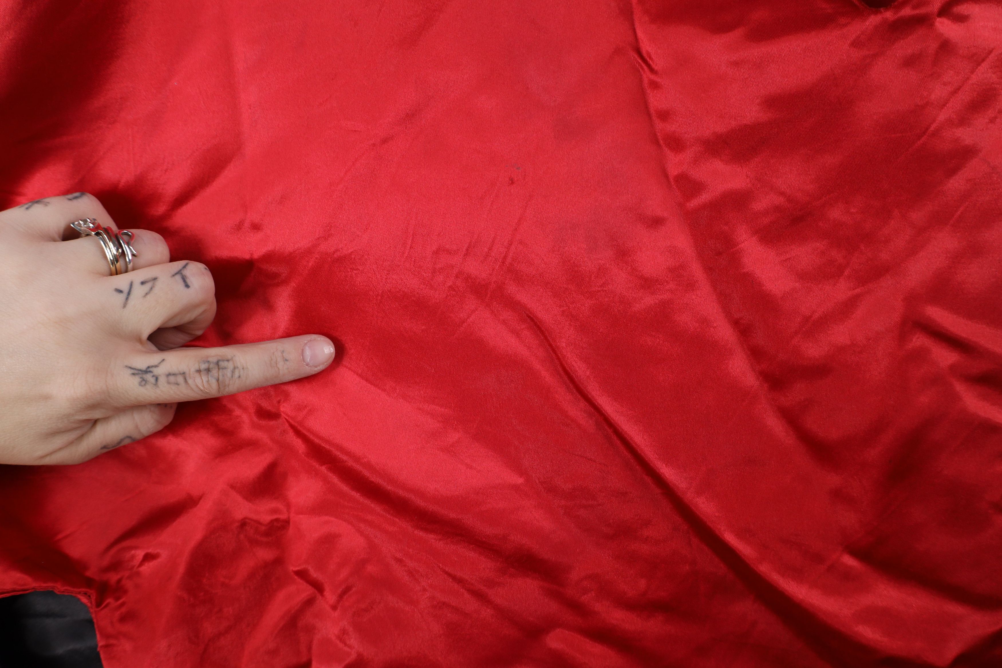 Vintage Vintage 50s 60s Silk Japanese Crane Kimono Shirt Red Size S / US 4 / IT 40 - 5 Thumbnail