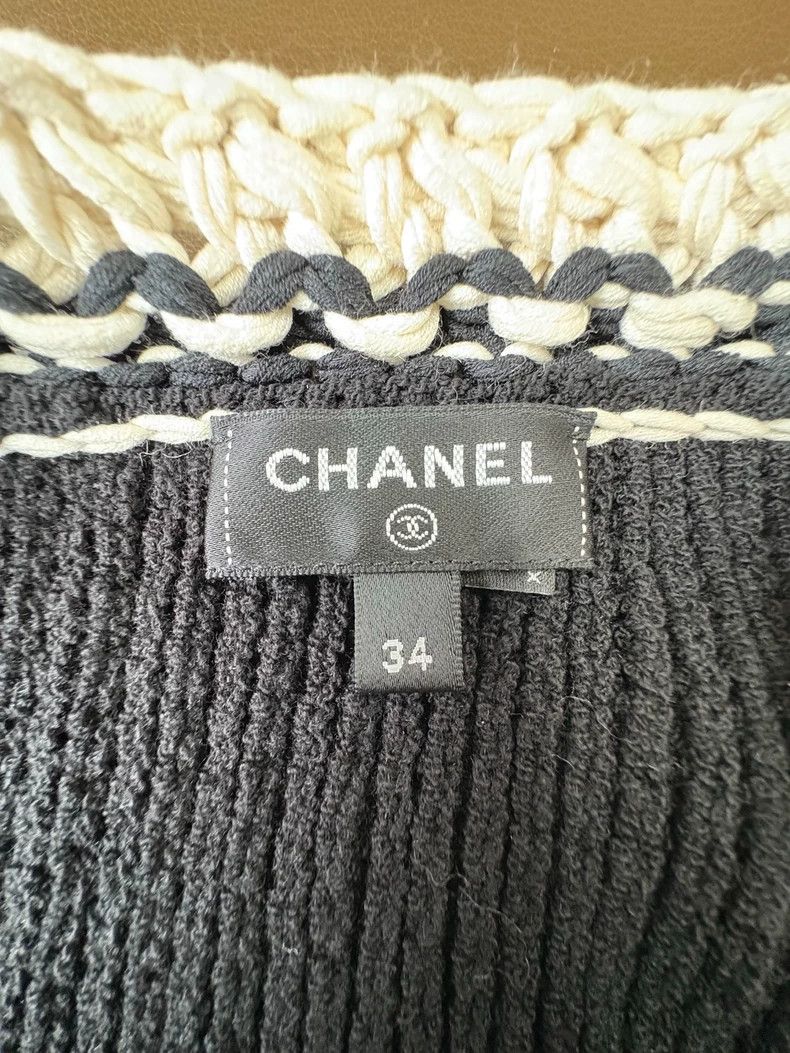 Chanel Chanel Black and white rolled-edged temperament knitted sk Size XXS / US 00 / IT 34 - 6 Thumbnail