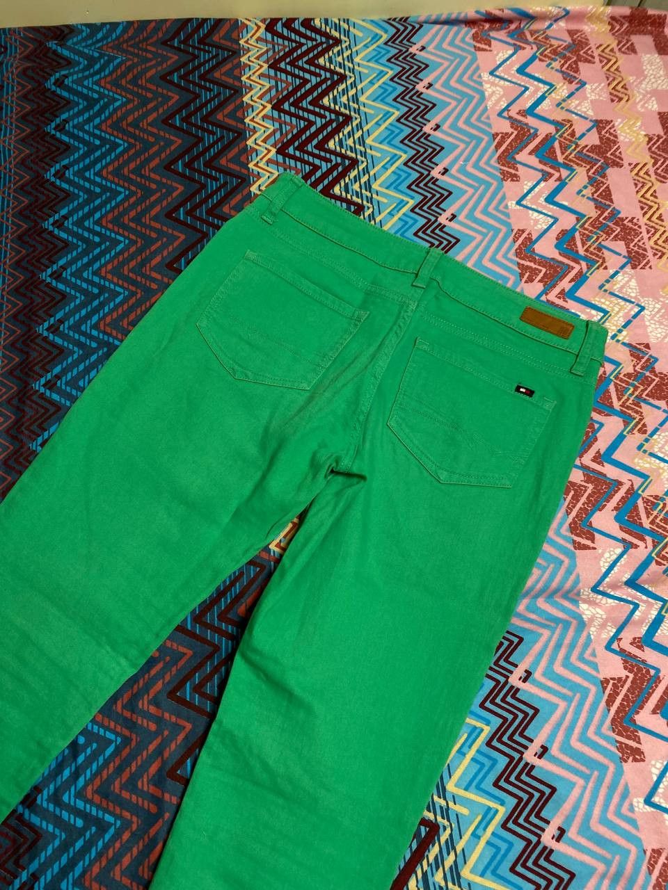 Tommy Hilfiger green jeans pants Tommy Hilfiger logo Y2K vintage Size 23" - 17 Thumbnail