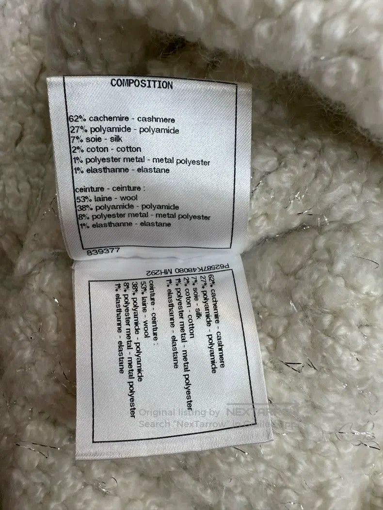 Chanel Chanel White cashmere skirt Size 42" / US 20 - 7 Thumbnail