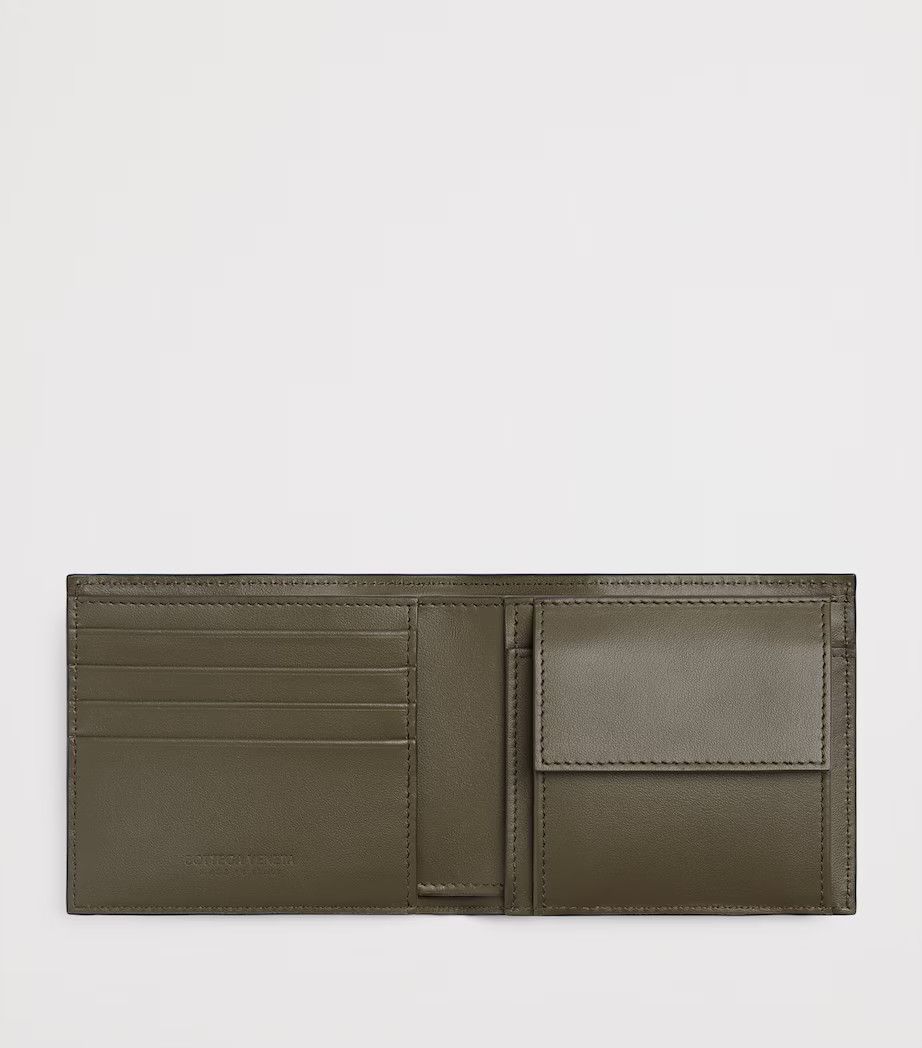 Bottega Veneta o1bcso1str1025 Size:OS / Intrecciato Bi-Fold Wallet in Navy Size ONE SIZE - 3 Thumbnail