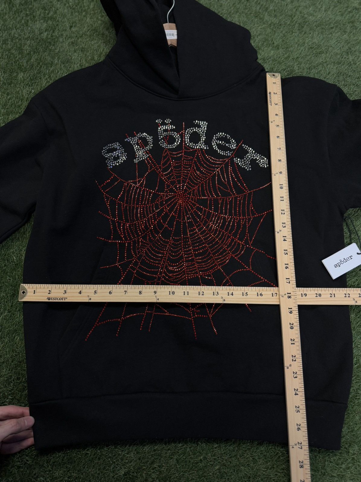 Spider Sp5der Worldwide Rhinestone Hoodie Size L (NEW) | Grailed