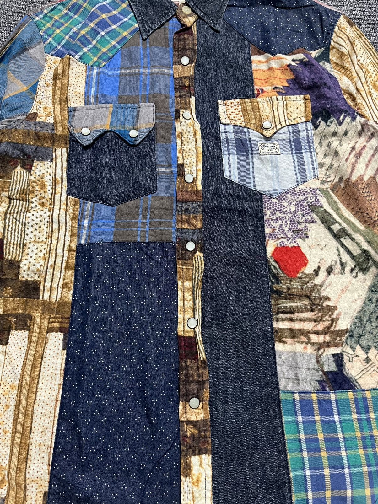 Polo Ralph Lauren denim & supply ralph lauren patchwork button up shirt Size US M / EU 48-50 / 2 - 5 Thumbnail
