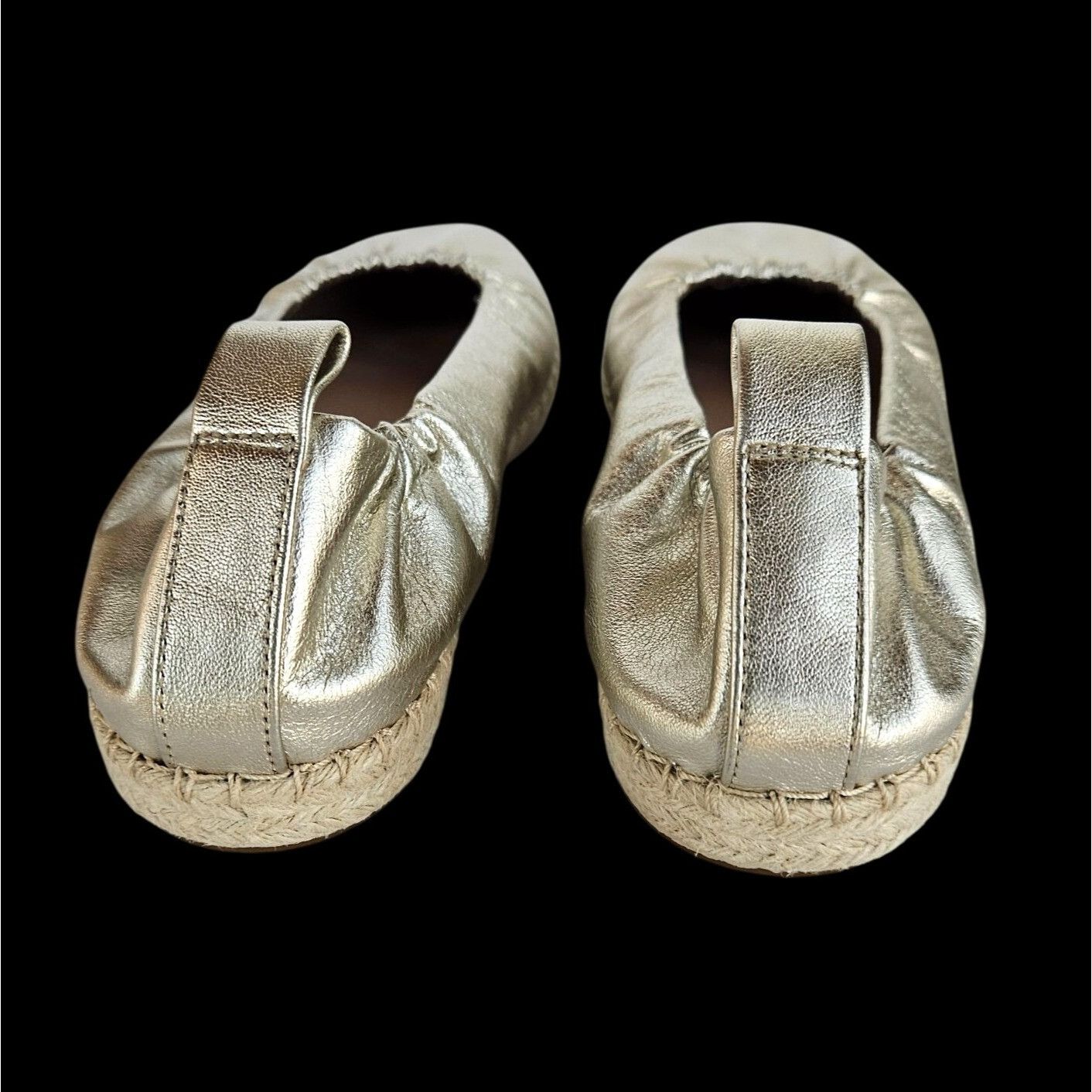 Cole Haan Cole Haan Platinum Gold Leather Espadrille Flats Size 9B Gra Size US 9 / IT 39 - 9 Thumbnail