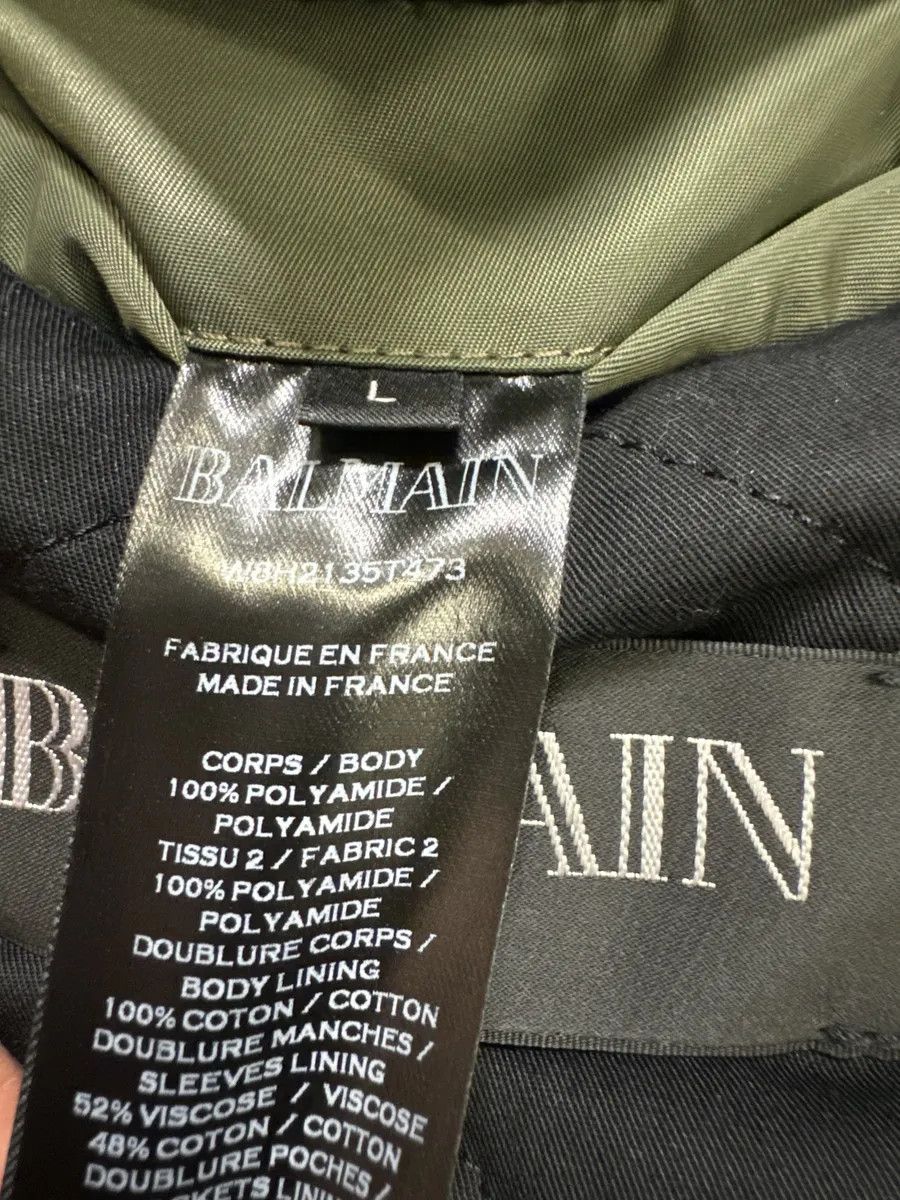 Balmain 2010s Balmain Multi Zips Aviator Green Bomber Jacket Size US M / EU 48-50 / 2 - 10 Thumbnail