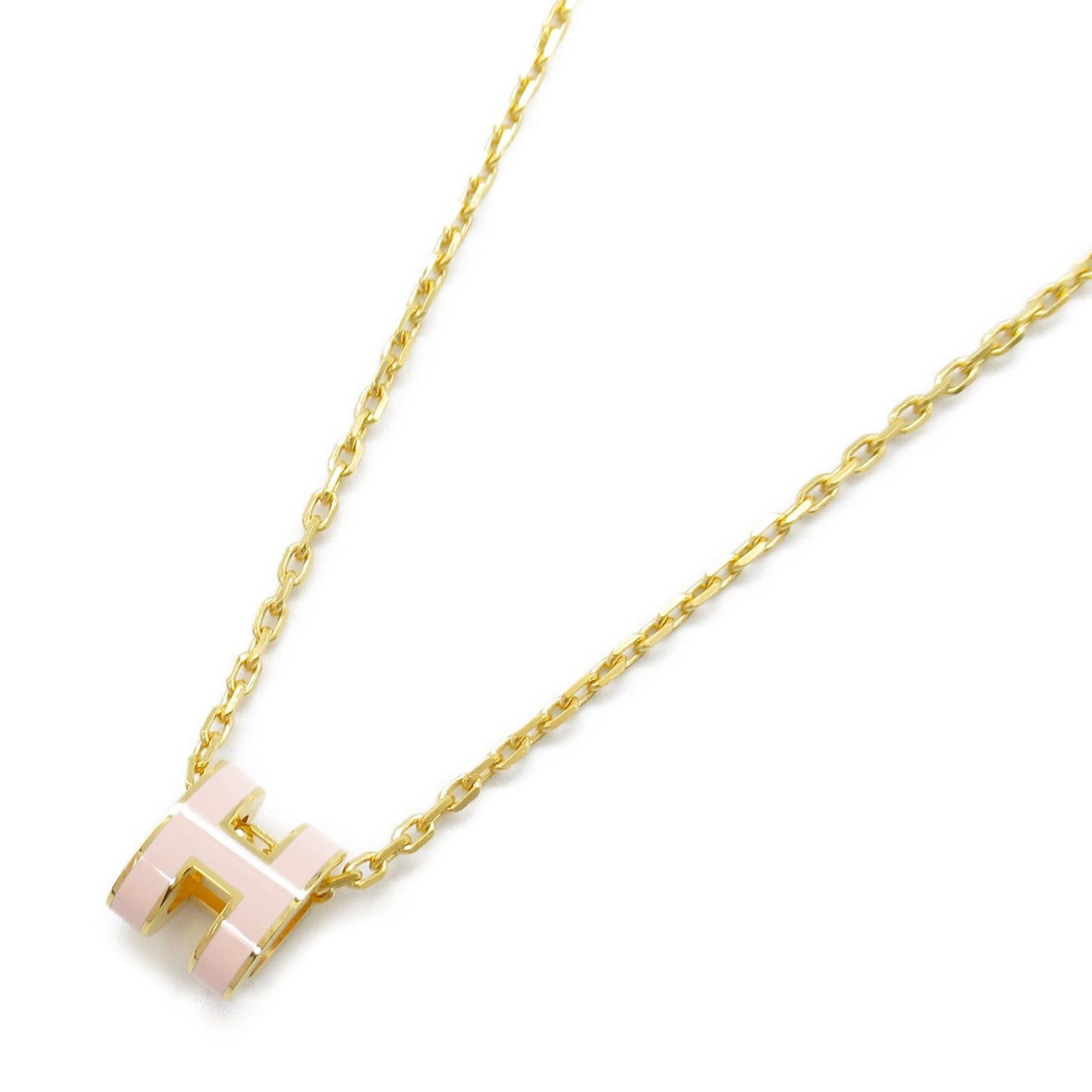Hermes Hermes Pop Ash Mini Necklace Gp (Gold Plated) Pink Gold/Pink Size ONE SIZE - 1 Thumbnail