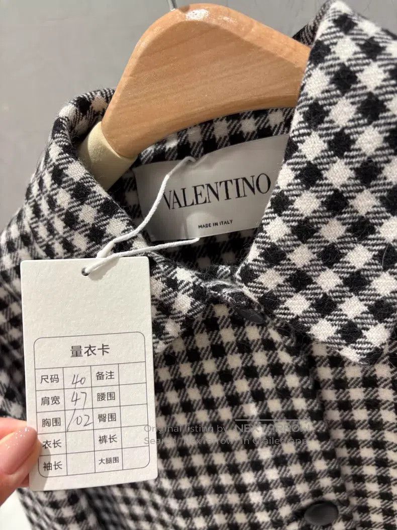 Valentino Valentino Wool rabbit fur blend black and white houndstoot Size XXS / US 00 / IT 34 - 6 Thumbnail
