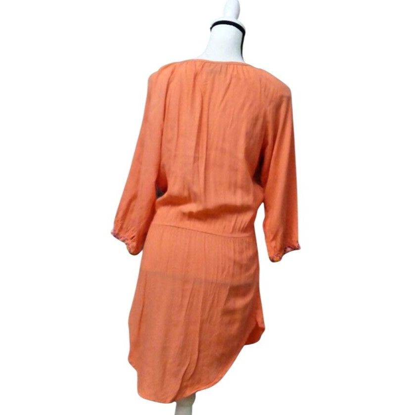 Other Angie Junior’s Elasticized Waist ¾ Sleeve tunic dress, Salmo Size ONE SIZE - 4 Thumbnail