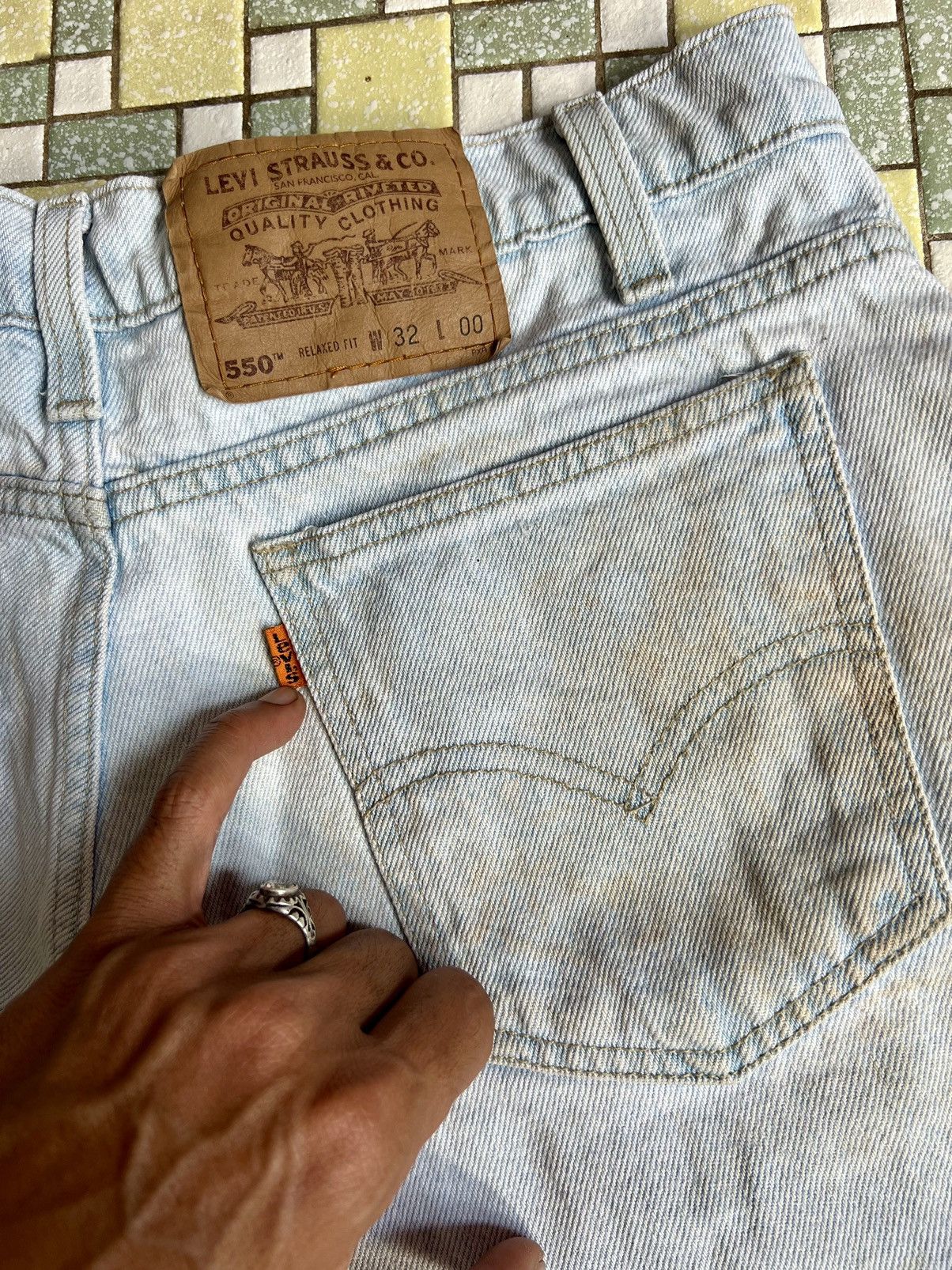 Levi's × Levi's Made & Crafted Levis 550 Jeans Orange Tag Size 31" - 4 Thumbnail