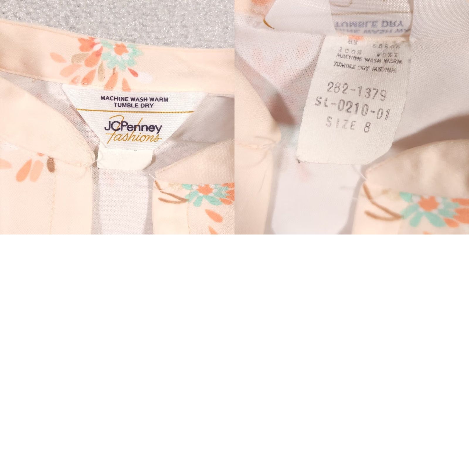 Vintage VINTAGE J. C. Penney Shirt Women's 8 Floral Stretch Elastic Cinched Waist V-Neck Blouse Size M / US 6-8 / IT 42-44 - 9 Thumbnail