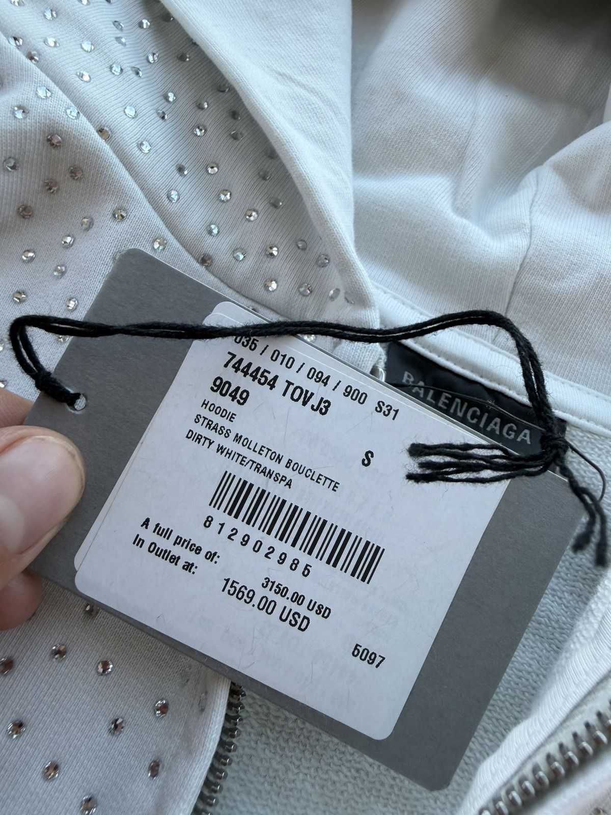 Balenciaga Balenciaga Rhinestone Zip up Size US M / EU 48-50 / 2 - 4 Thumbnail