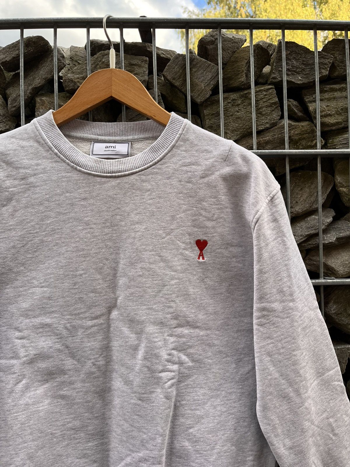AMI Ami Sweatshirt Love Logo Embroider Classic Luxury Sweater Size US M / EU 48-50 / 2 - 2 Thumbnail
