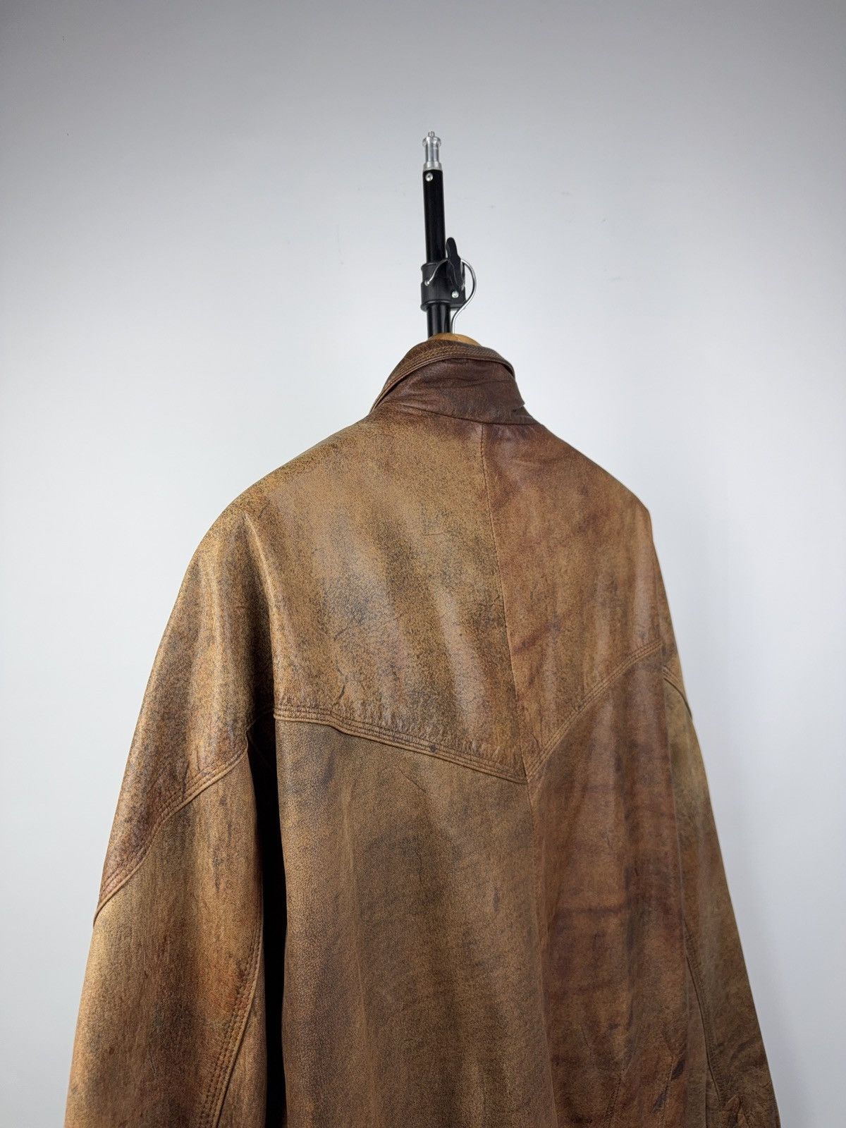 Japanese Brand Vintage Avant Garde Faded Western Margela Leather Jacket Size US L / EU 52-54 / 3 - 8 Thumbnail