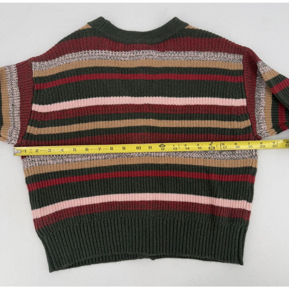 Marine Layer NWT Marine Layer Robin Merino Wool Multi Stripe Cardigan Size XS / US 0-2 / IT 36-38 - 9 Thumbnail