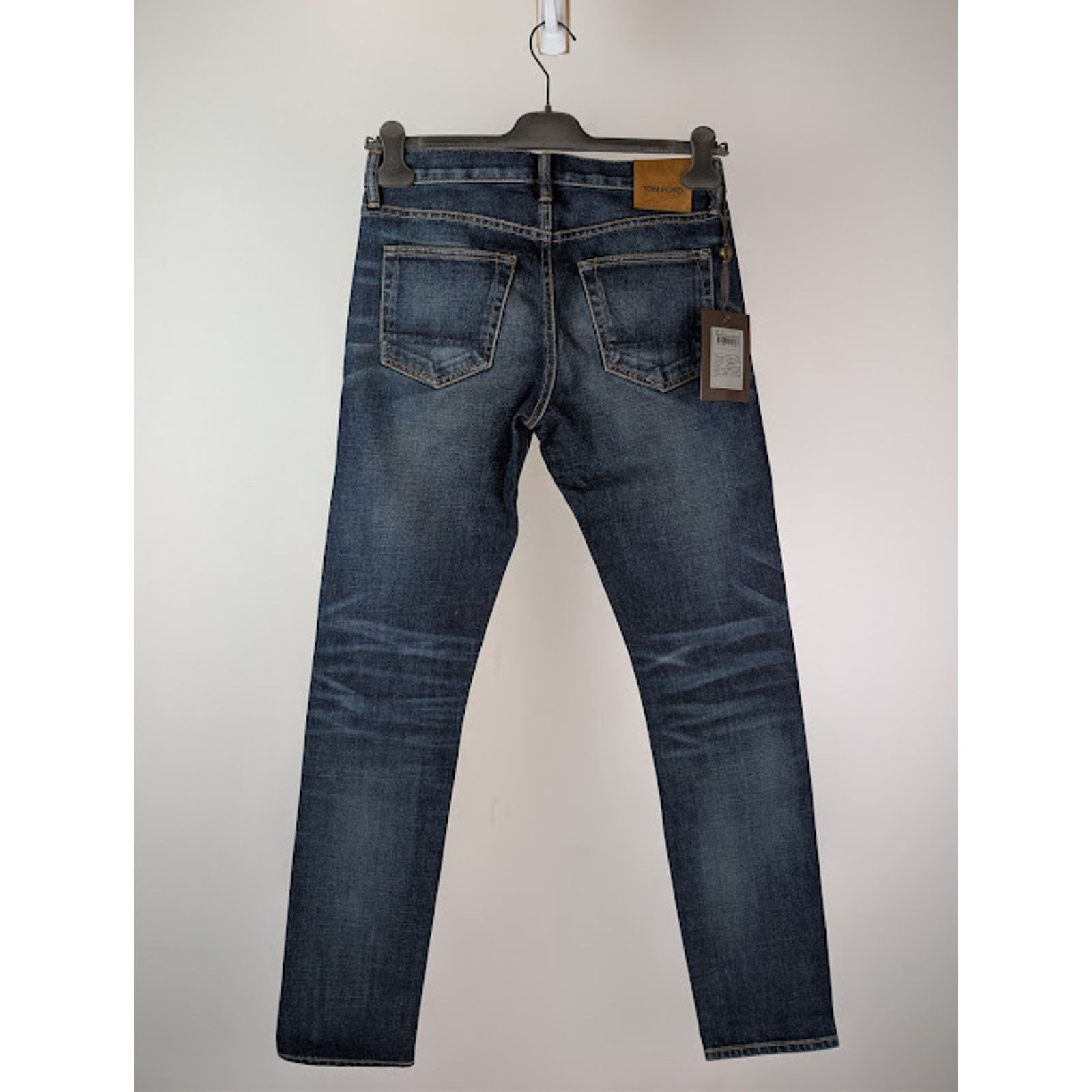 Tom Ford o1rshd1 Japanese Selvedge Slim-Fit Denim Jeans in Navy Blue Size US 32 / EU 48 - 11 Thumbnail