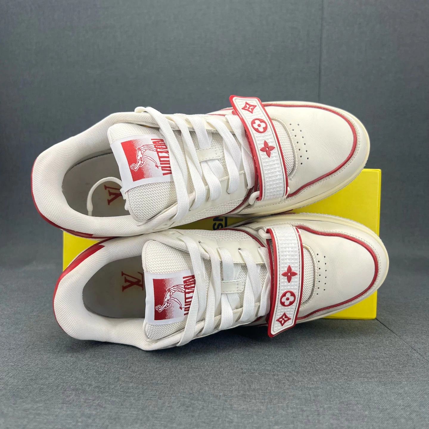 Louis Vuitton LV Trainer White/Red Velcro US7/41 Size US 8 / EU 41 - 5 Thumbnail