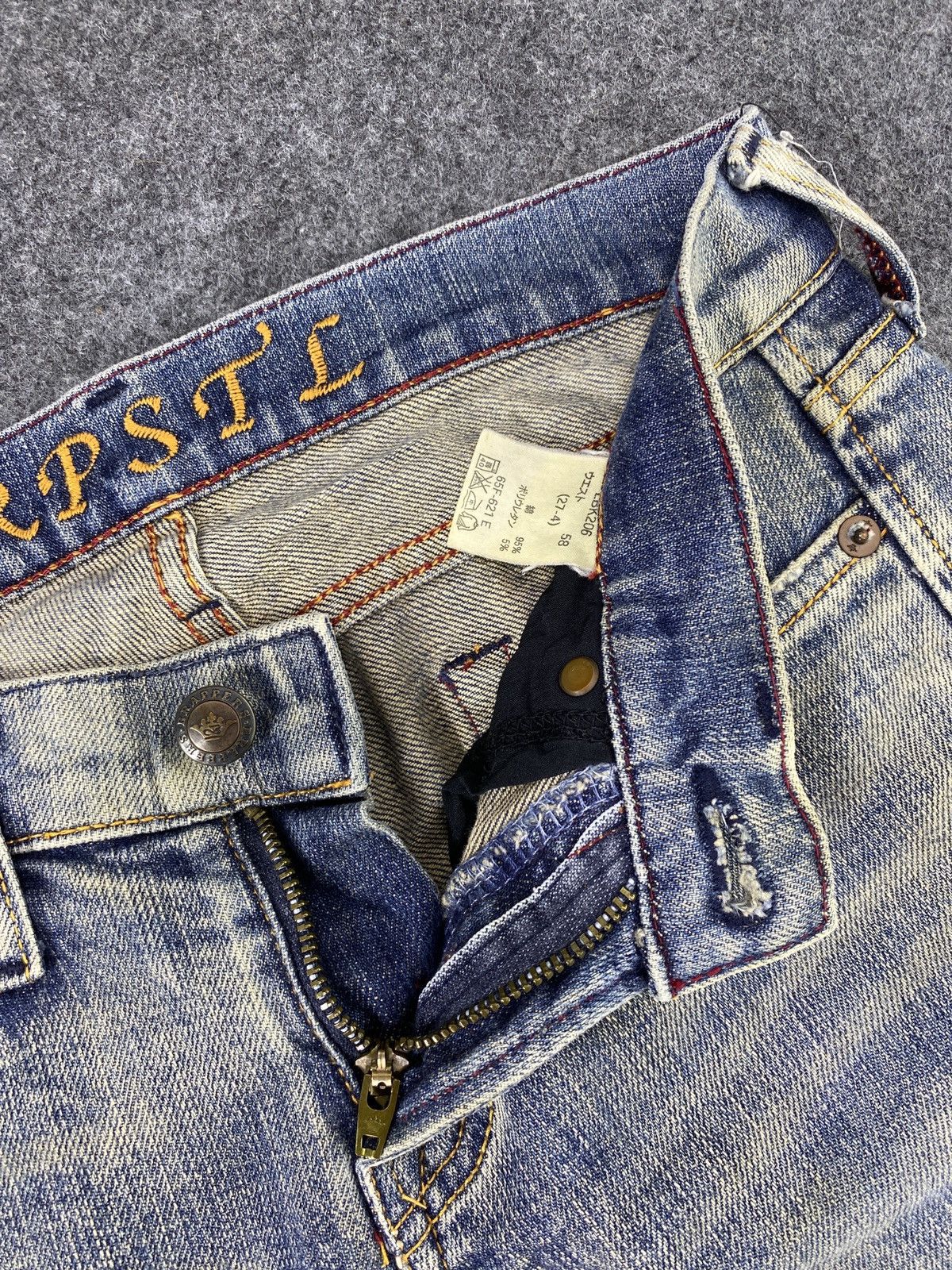 Japanese Brand Brappers Blue Wash Flared Jeans - J1131 Size 28" / US 6 / IT 42 - 6 Thumbnail