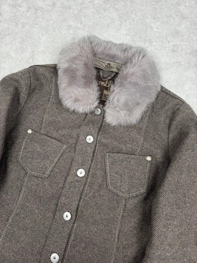 Marithe + Francois Girbaud 2000s Marithé + François Girbaud Grey Buttoned Jacket Size S / US 4 / IT 40 - 5 Thumbnail