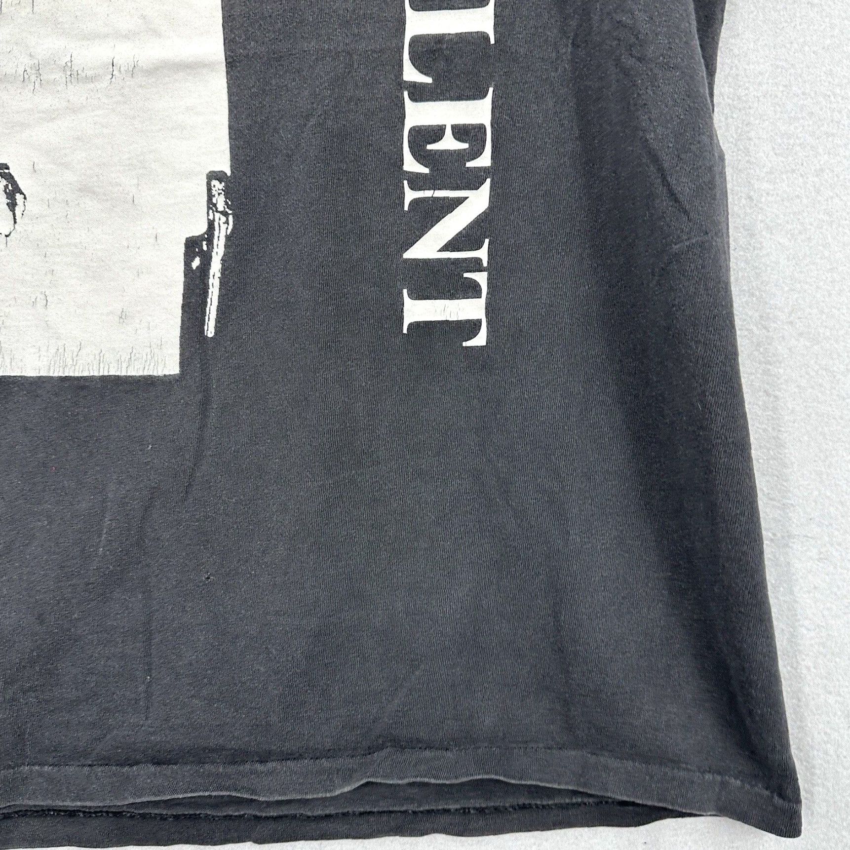 Vintage VINTAGE Oneita Shirt Mens M Punk Thrash Power Tools Scarface Skate Fall Silent Shirt Band Doom Metal Punk 90s (if applicable) Size US M / EU 48-50 / 2 - 4 Thumbnail