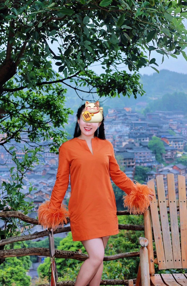 Valentino Valentino Hermès orange feather ostrich feather dress Size M / US 6-8 / IT 42-44 - 7 Thumbnail