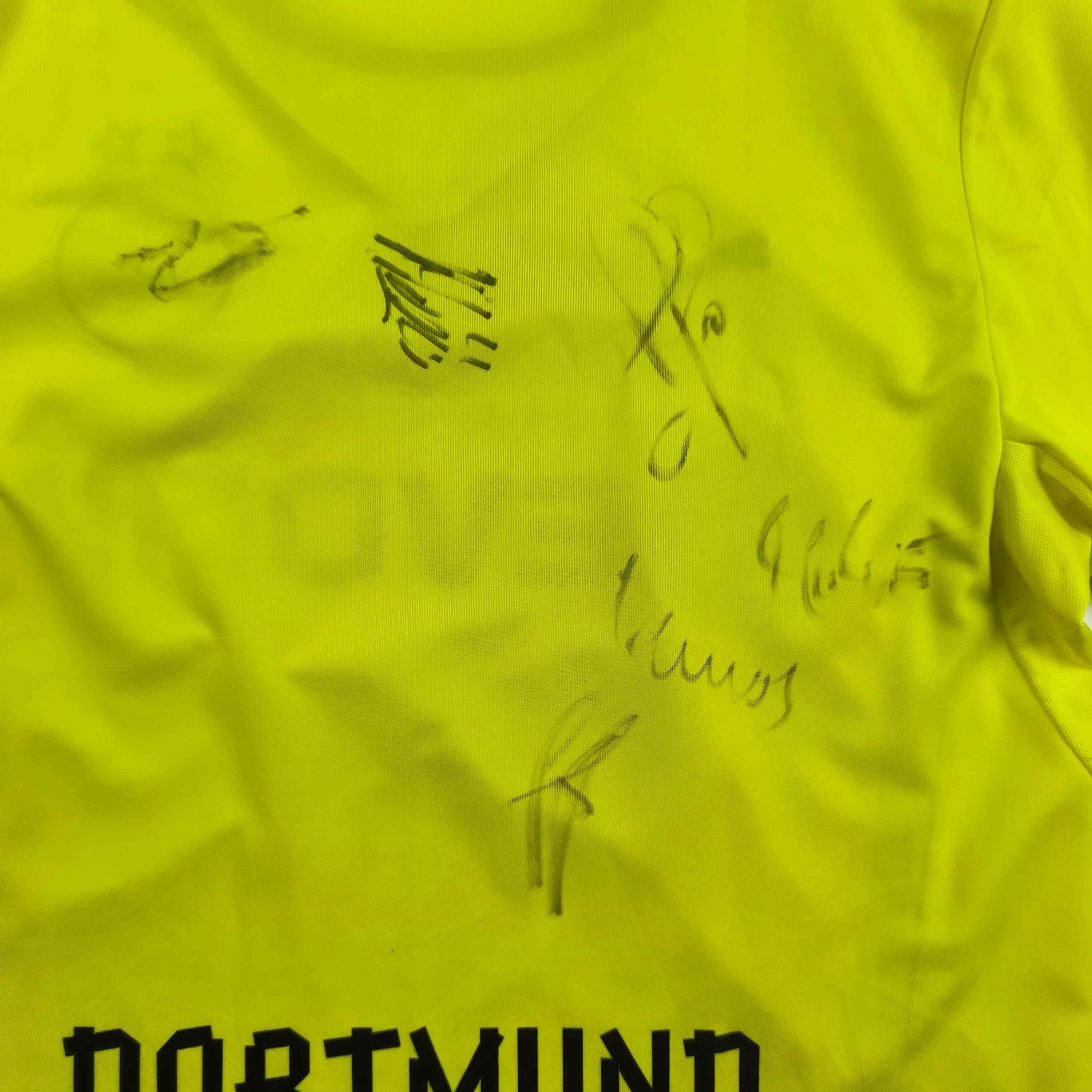SIGNED Borussia Dortmund 2013-14 Puma home football jersey L