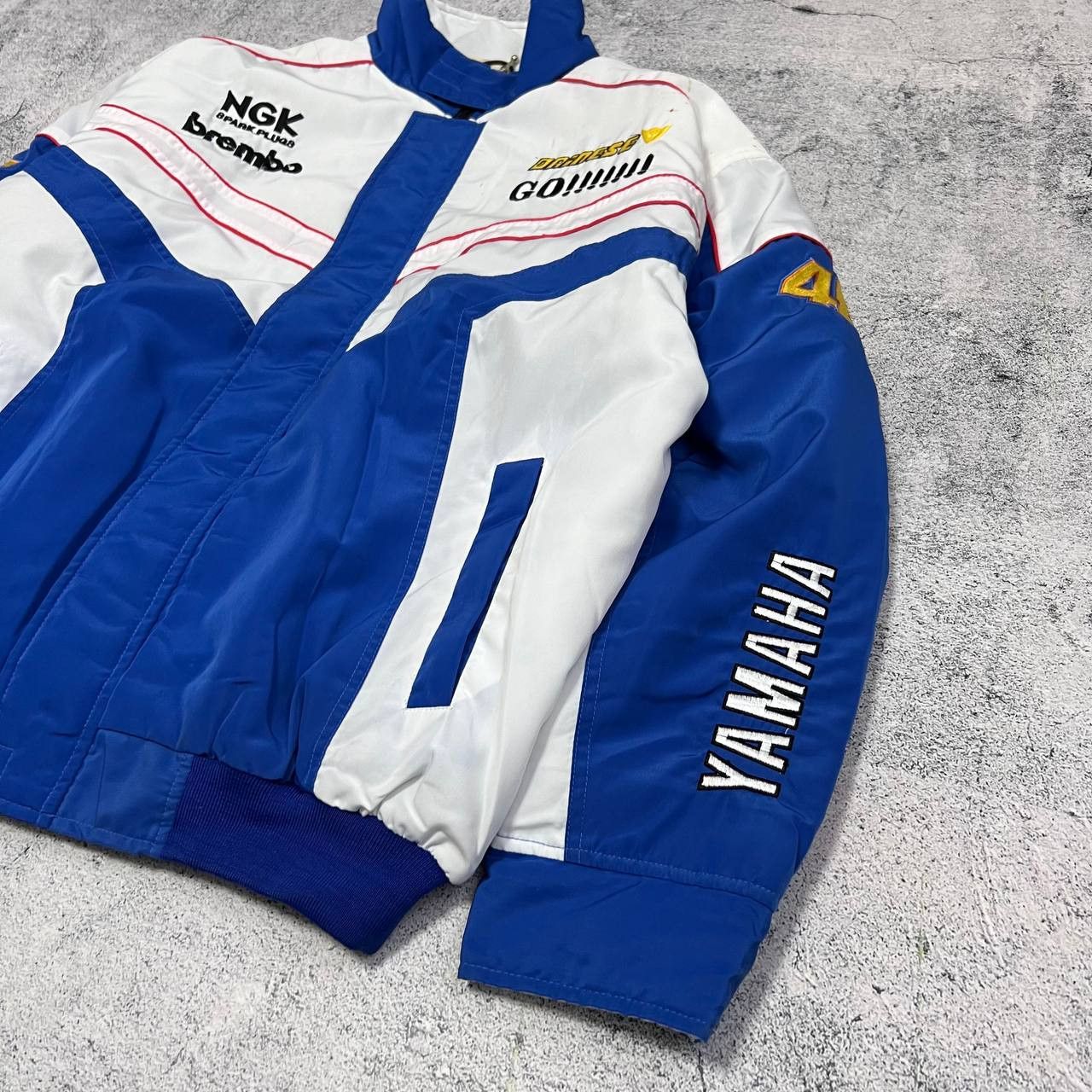 Vintage × Yamaha Yamaha Factory Racing Jacket Blue and White Men's L Size US L / EU 52-54 / 3 - 3 Thumbnail