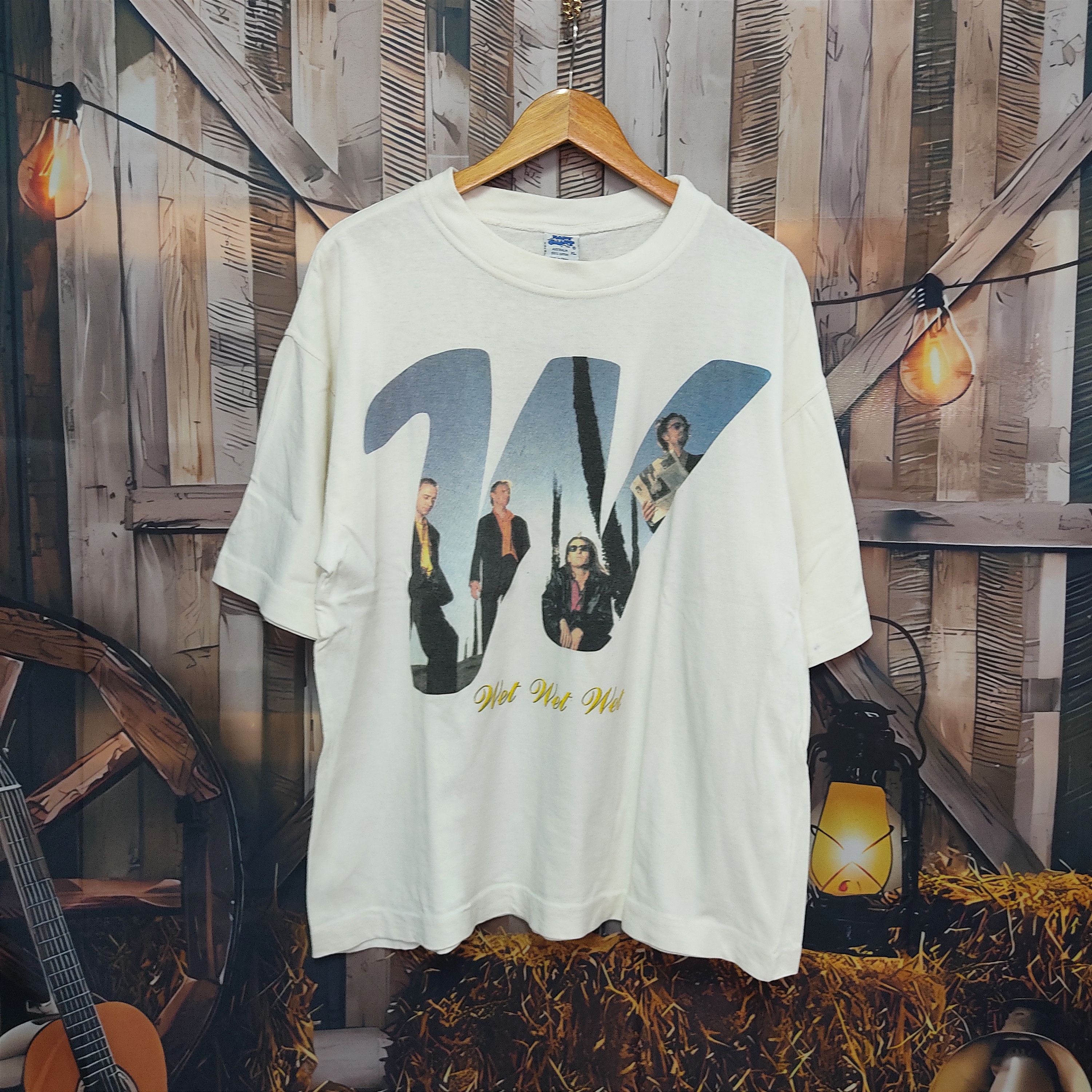 image of Band Tees x Rap Tees Vintage 90's Wet Wet Wet Band Tour T-Shirt in White, Men's (Size XL)