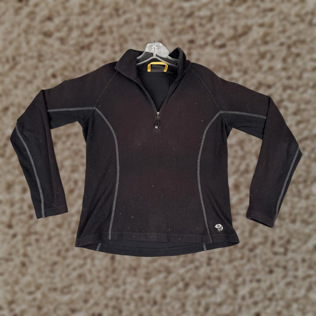 Mountain Hardwear Mountain Hardwear Pullover Womens M Black Fleece 1/4 Zip Hiking Top Poly Size M / US 6-8 / IT 42-44 - 1 Thumbnail