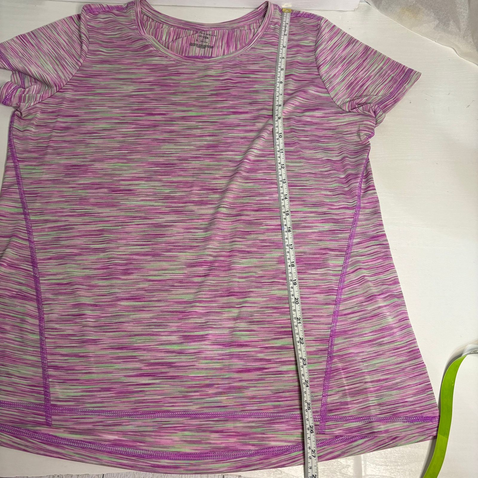 Tek Gear Tek Gear DryTek Space Dye Purple Pink Athletic Tee XL Size XL / US 12-14 / IT 48-50 - 5 Thumbnail