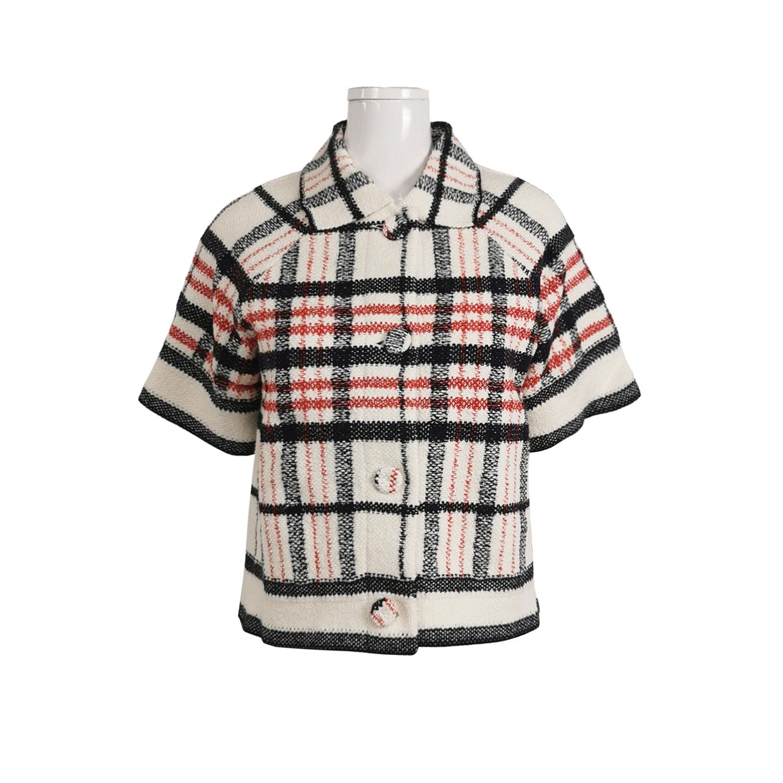 Dior Dior Checked Wool Blend Jacket US 8 Size M / US 6-8 / IT 42-44 - 1 Thumbnail