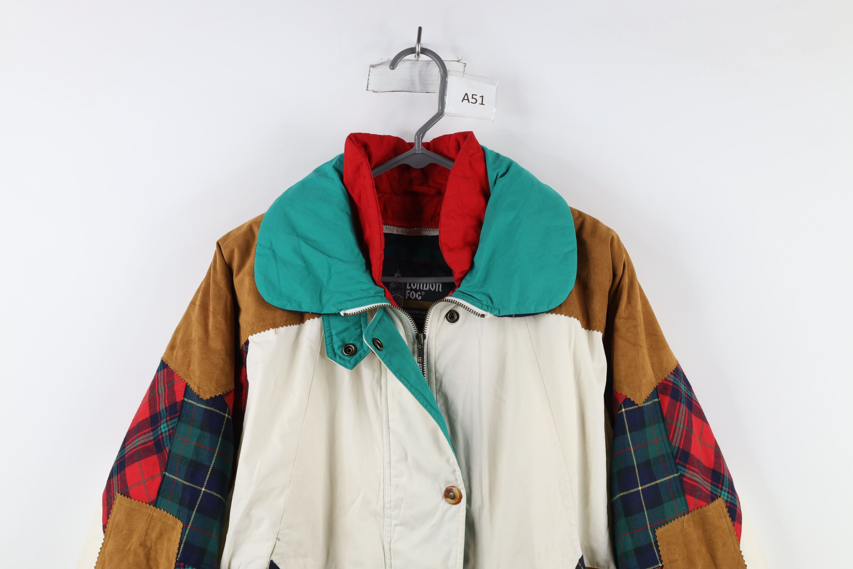 Vintage Vintage 90s Streetwear Trim Patchwork Lined Bomber Jacket Size US M / EU 48-50 / 2 - 2 Thumbnail