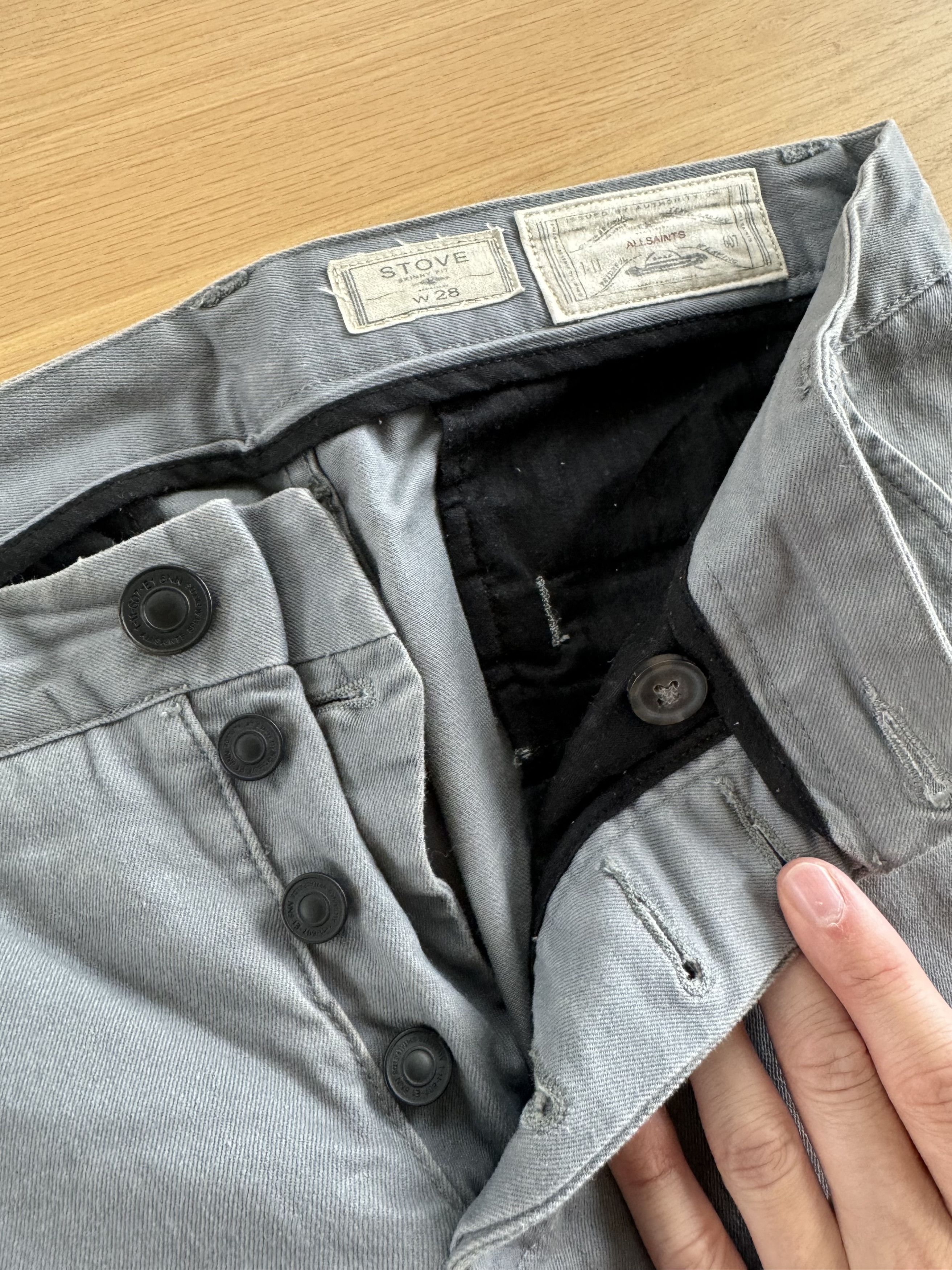 Allsaints All Saints Stove Chinos in Gray – Size 28 Size US 28 / EU 44 - 2 Thumbnail