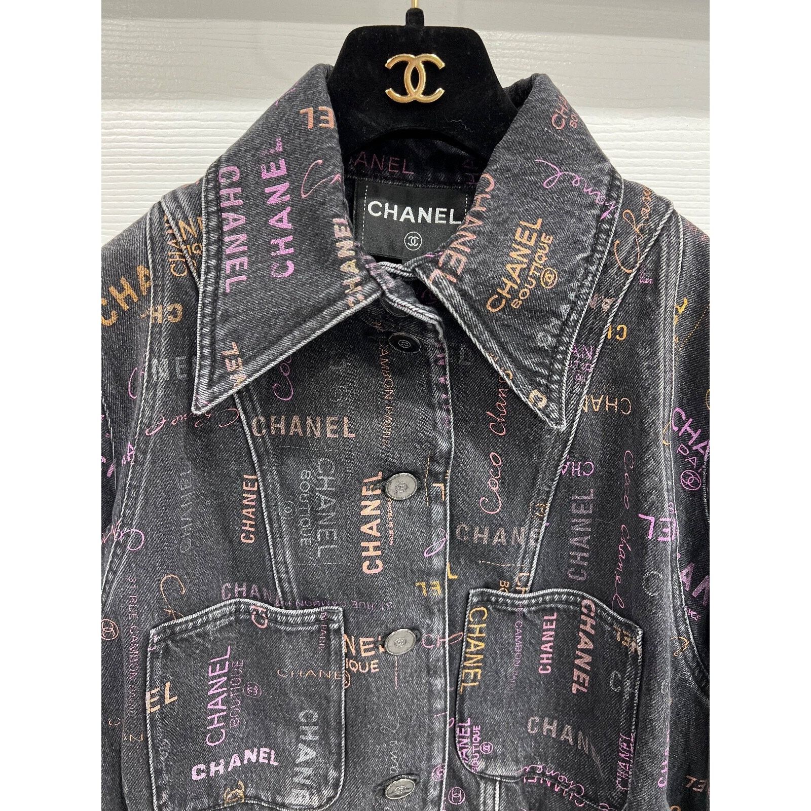 Chanel Chanel Graffiti Logo Denim Runway Long Sleeve Jacket 38 Size XS / US 0-2 / IT 36-38 - 6 Thumbnail