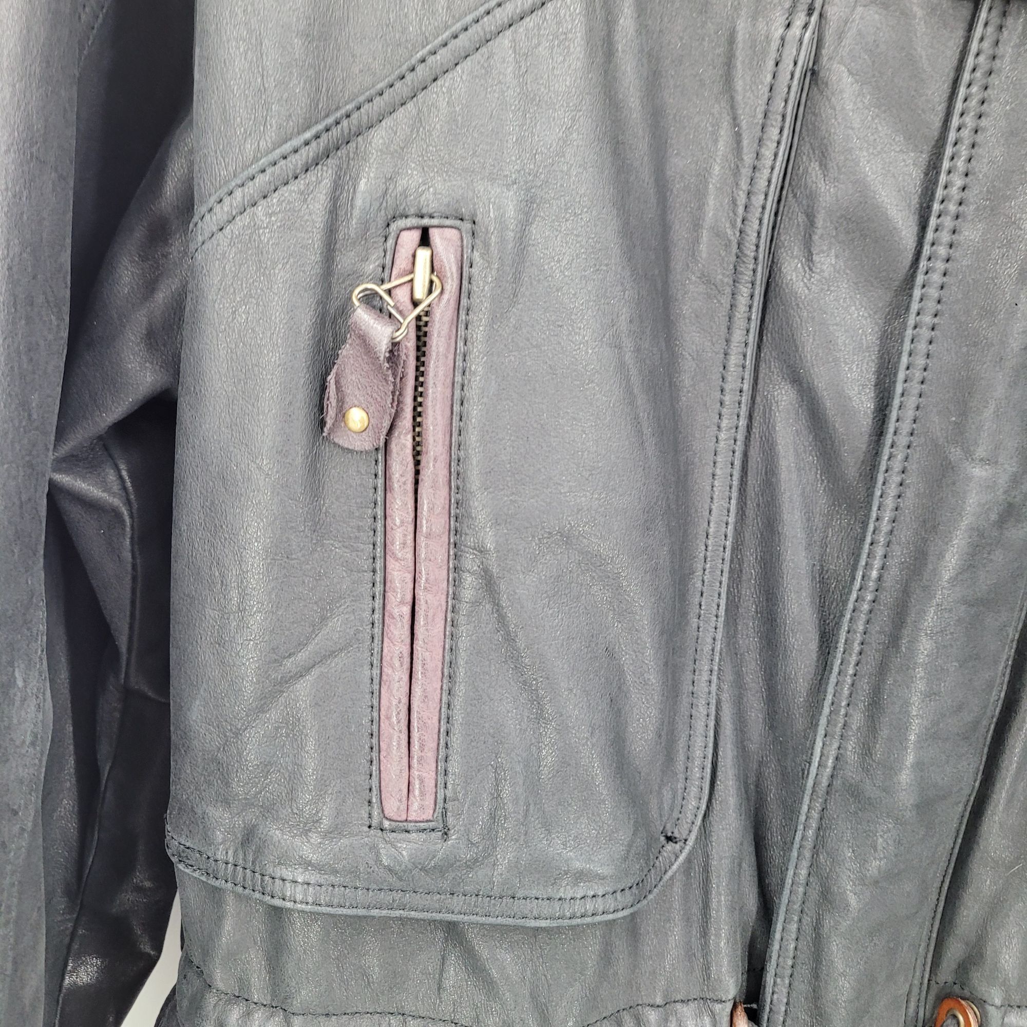 Vintage Vintage Genuine Leather Flight Jacket Mens 48 Black Detaile Size US XXL / EU 58 / 5 - 9 Thumbnail