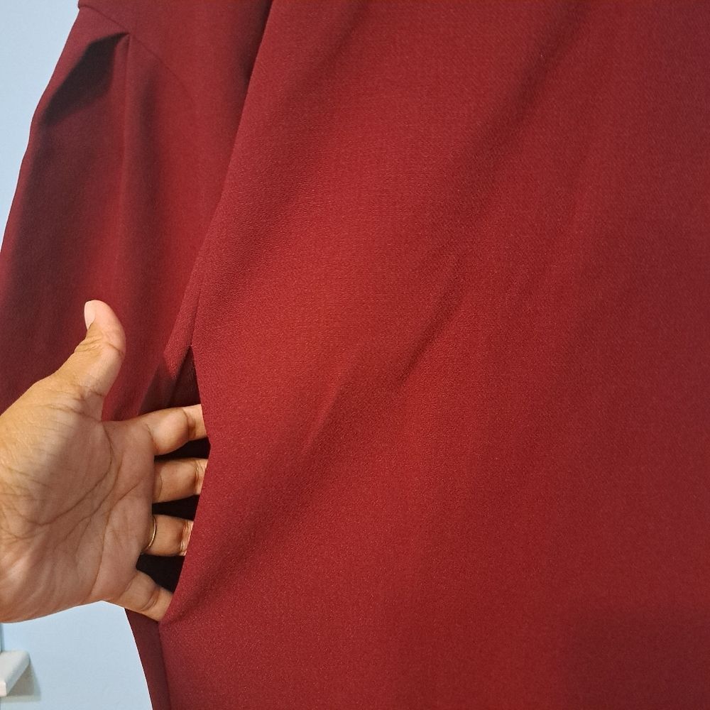 Other Muse Casual Sheath Solid Dress Size 12 Burgundy Size XL / US 12-14 / IT 48-50 - 10 Thumbnail