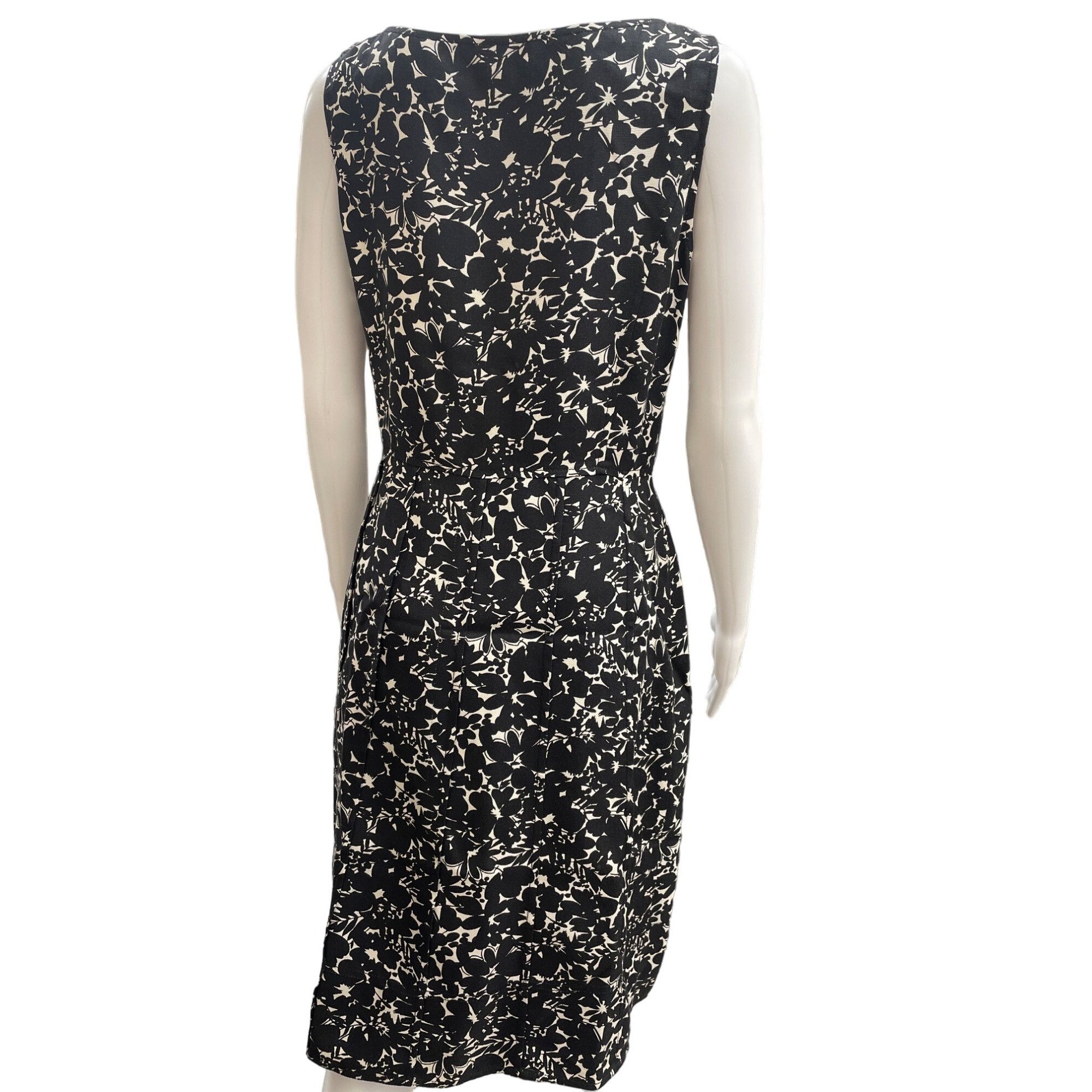 Ann Taylor Ann Taylor Black and White Floral Silk Dress Size 6P SKU 112 Size M / US 6-8 / IT 42-44 - 2 Thumbnail
