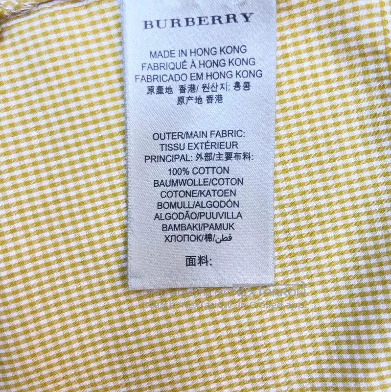 Burberry Burberry Yellow Cotton Long Sleeve Shirt for Women. Size L / US 10 / IT 46 - 7 Thumbnail