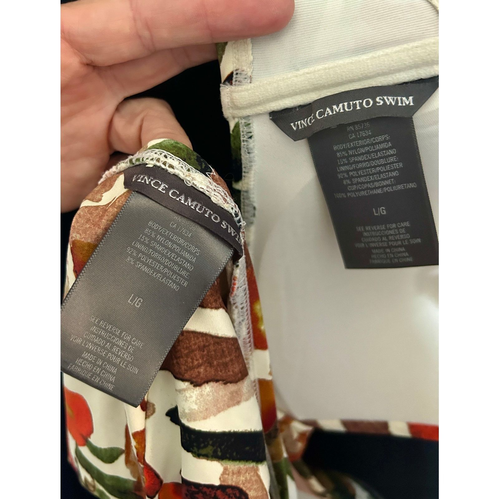 Vince Camuto New Vince Camuto Floral Bikini Set Cheeky Bottom Set, Size L Size L / US 10 / IT 46 - 5 Thumbnail