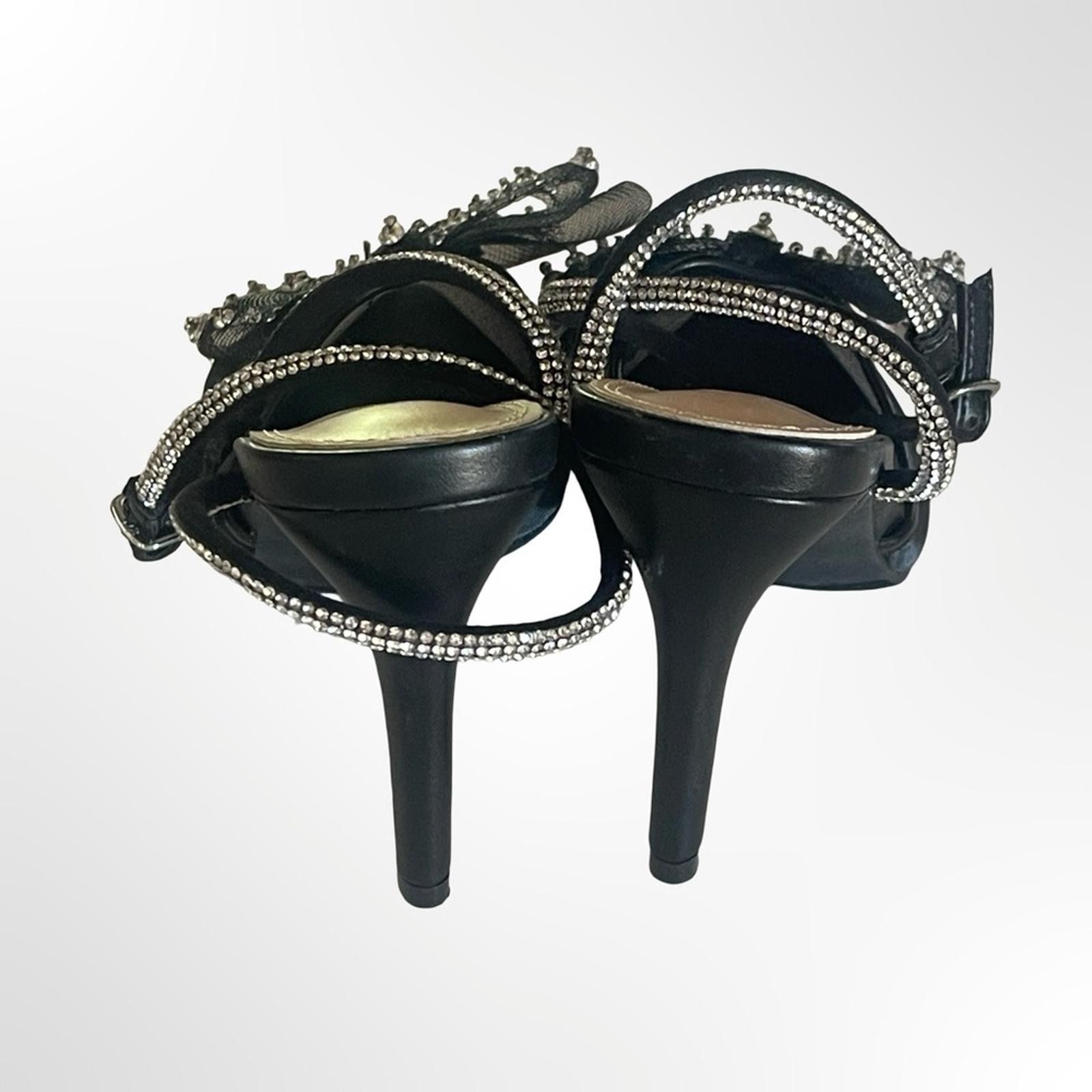 Other Top Moda Black Embellished Pointed-Toe Heels NWT in size 6.5 Size US 6.5 / IT 36.5 - 2 Thumbnail