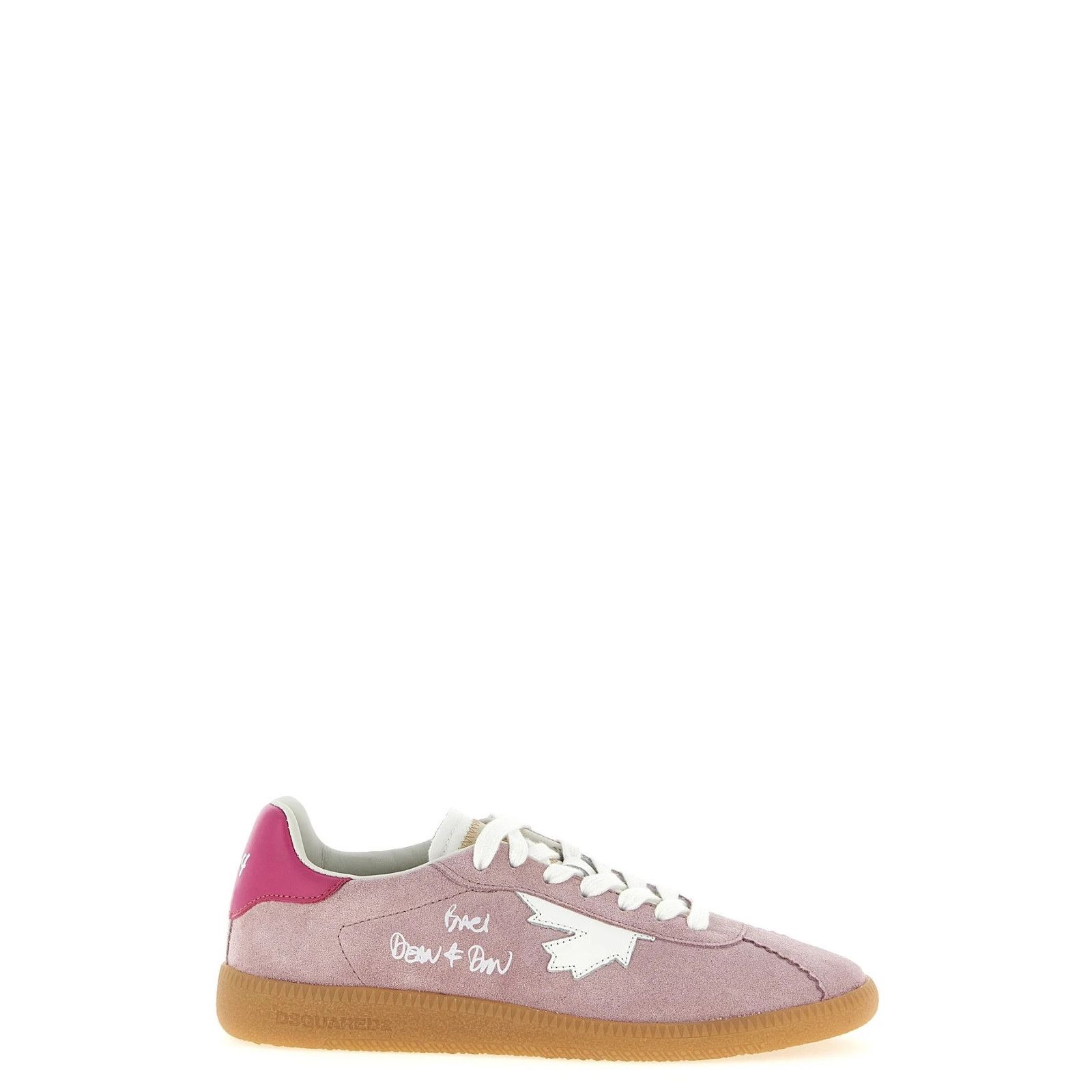 Dsquared2 DSQUARED2 Rebels Pink Leather Sneakers New & Authentic (Wome Size US 7.5 / IT 37.5 - 1 Thumbnail