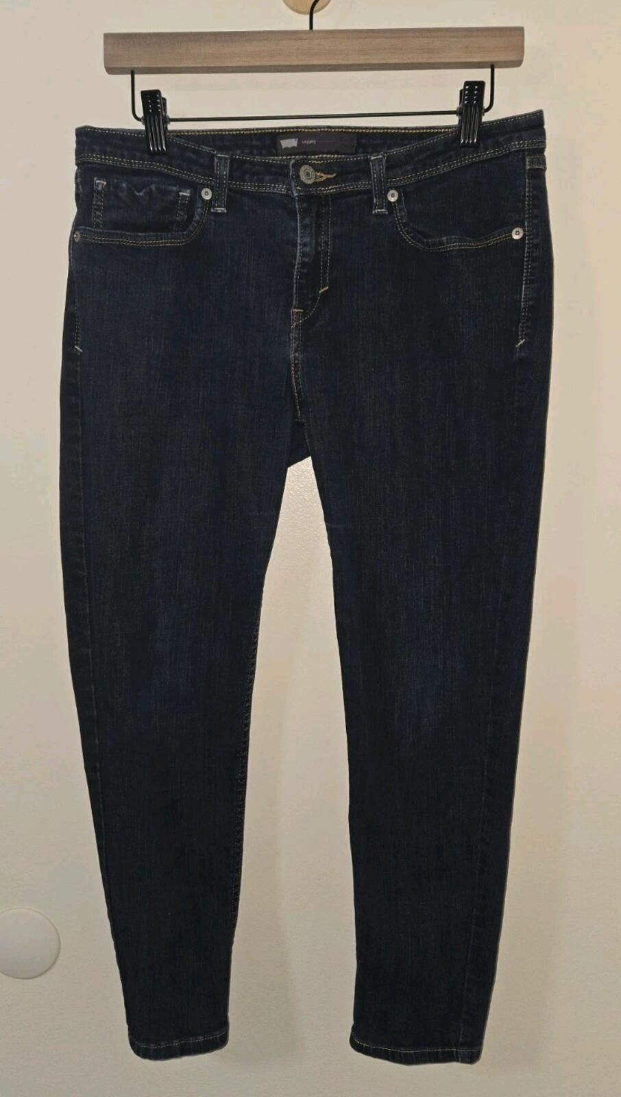 Other Women's Levi Legging Jeans W31 Dark Blue Wash Med Rise Size 31" - 1 Thumbnail