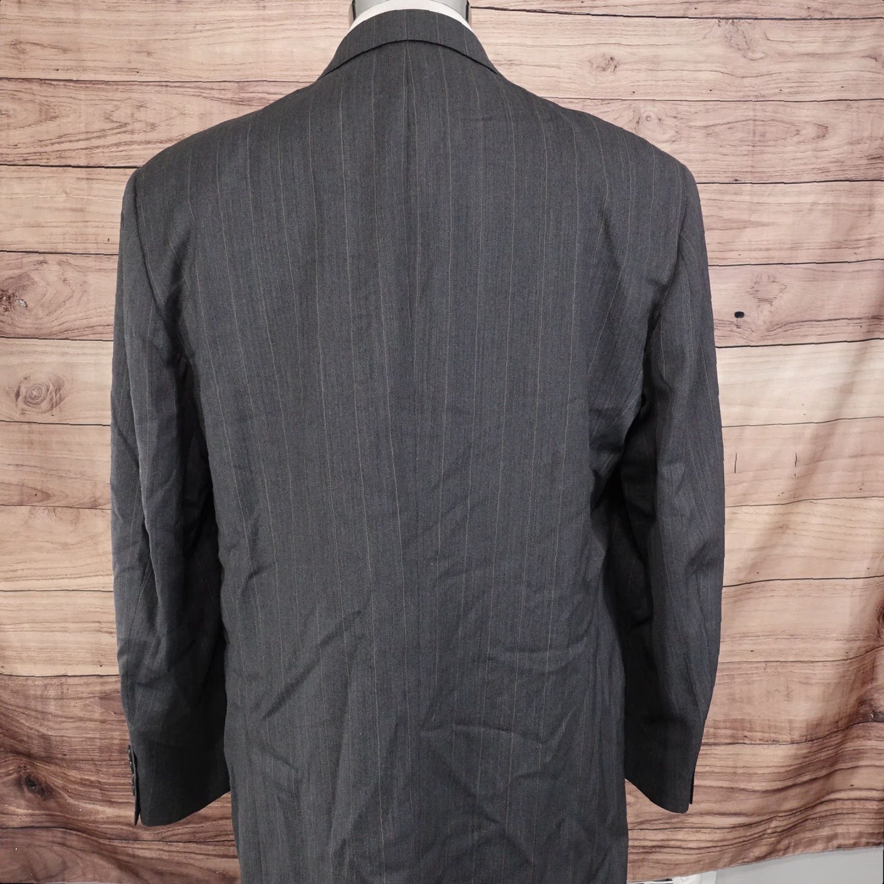 Stafford STAFFORD WOOL CHARCOAL GREY SUIT JACKET MENS SZ 42R 42 REGULAR Size 42R - 4 Thumbnail