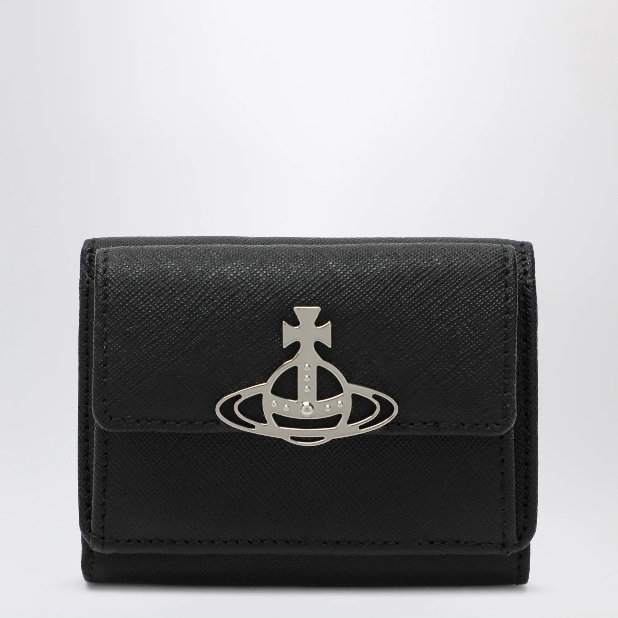 Vivienne Westwood o1d2blof0526 Size: OS / Logo Leather Wallet in Black Size ONE SIZE - 1 Thumbnail