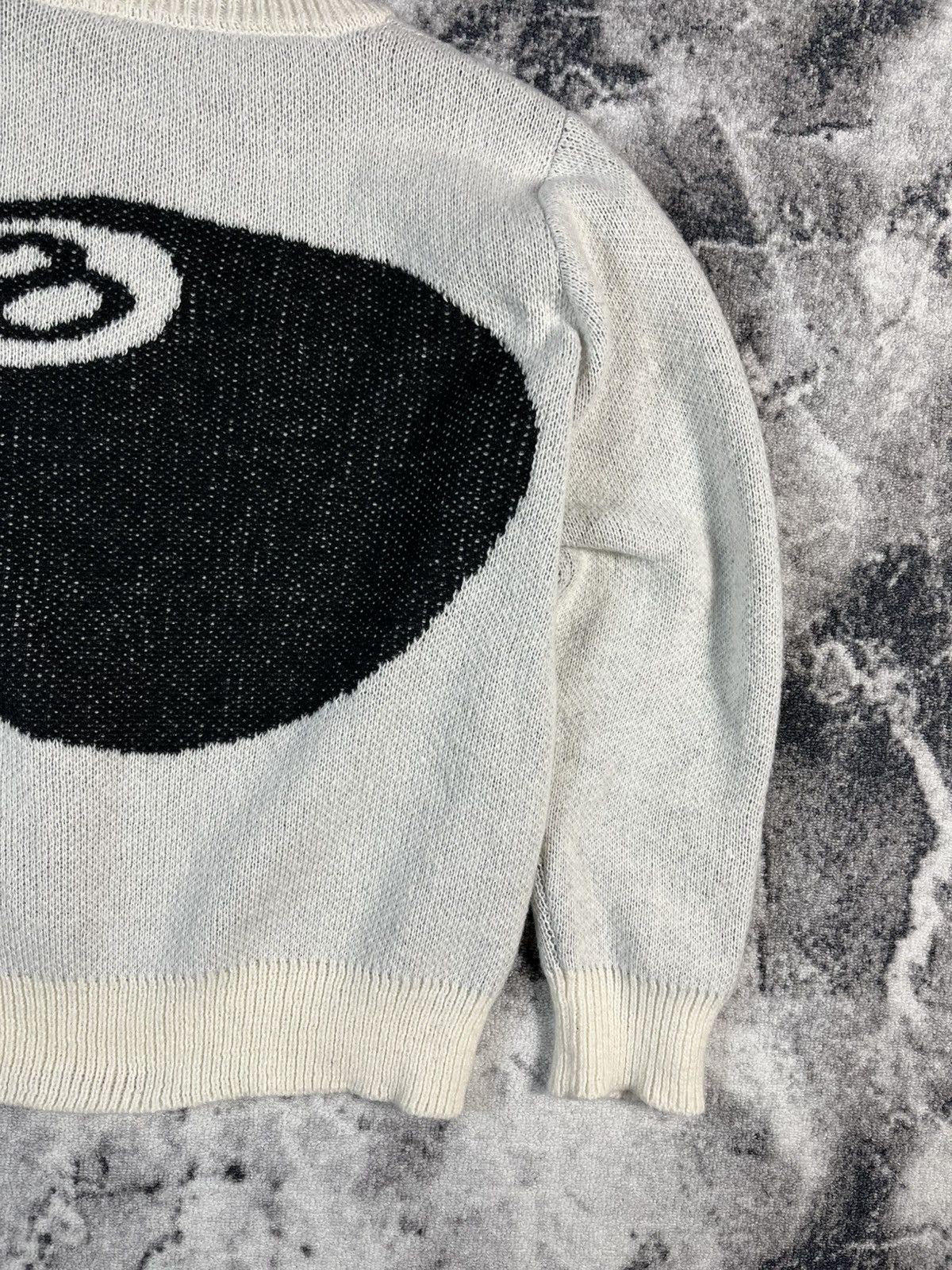 Other Vintage 8 Ball Knit Sweater White Black Y2K Size US M / EU 48-50 / 2 - 8 Thumbnail