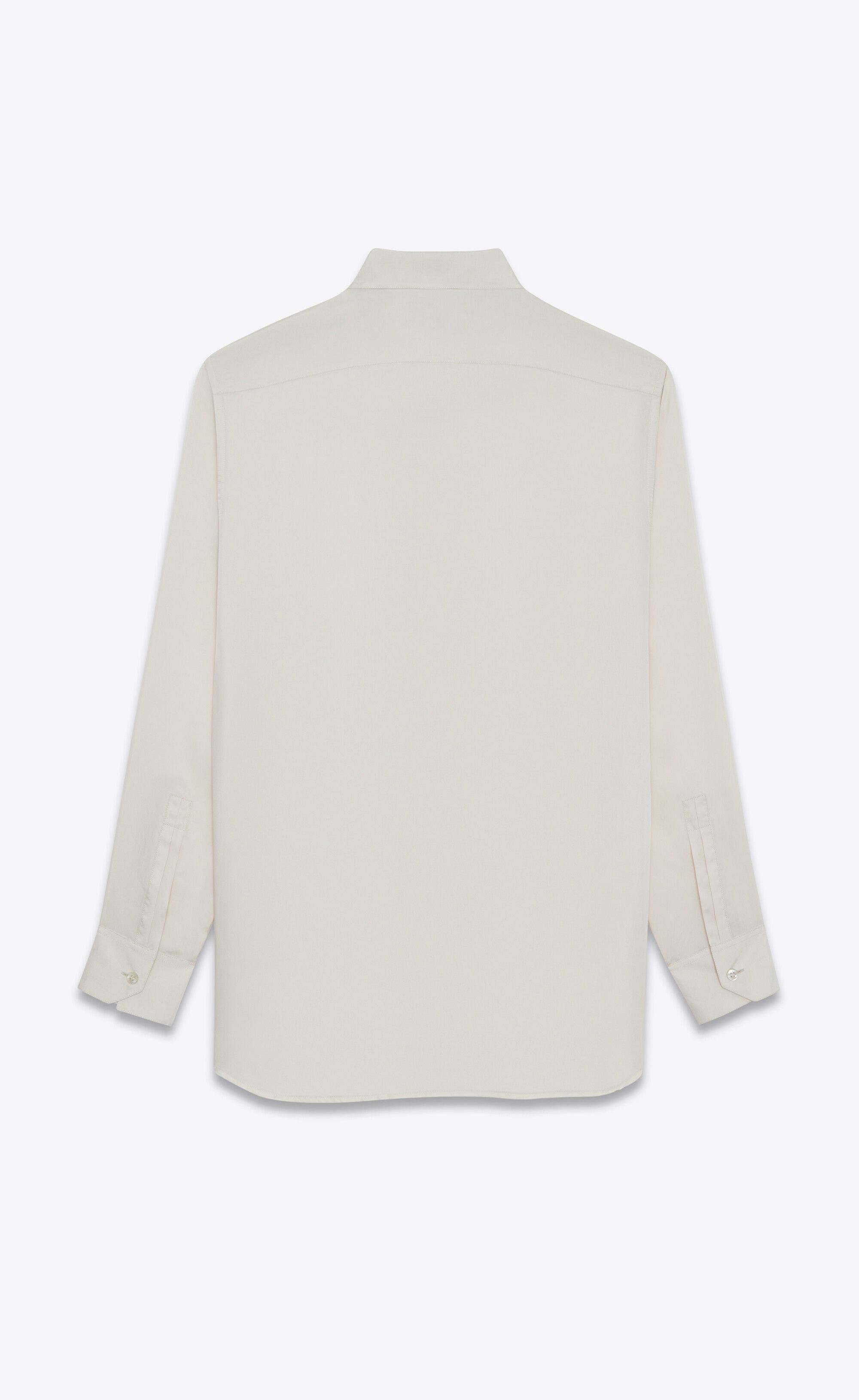 Saint Laurent Paris o1s1wg111224 Collar Shirt in Twill in Off White Size US XS / EU 42 / 0 - 2 Thumbnail