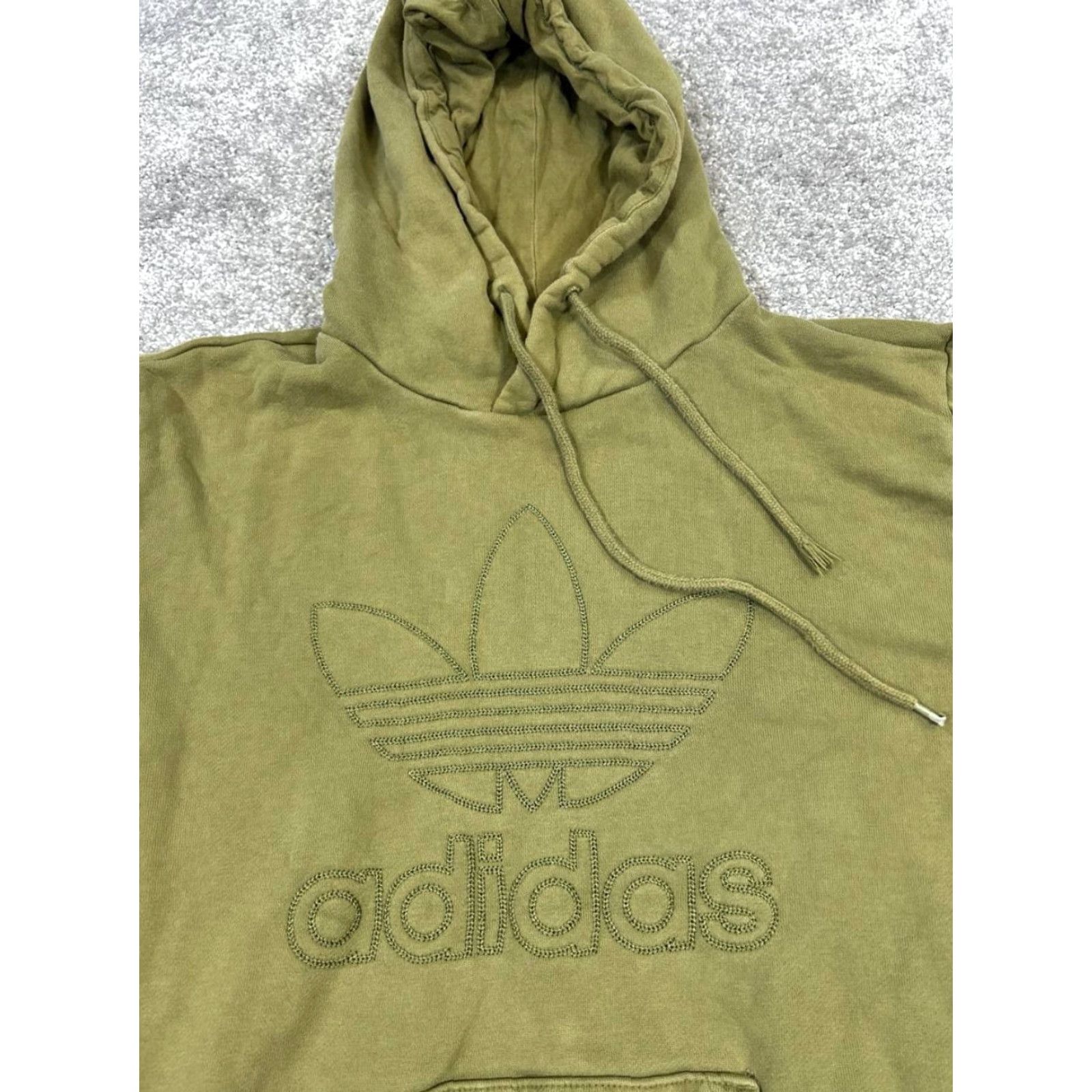 Adidas Adidas Hoodie Small Green Cotton Fleece Womens Size S / US 4 / IT 40 - 2 Thumbnail