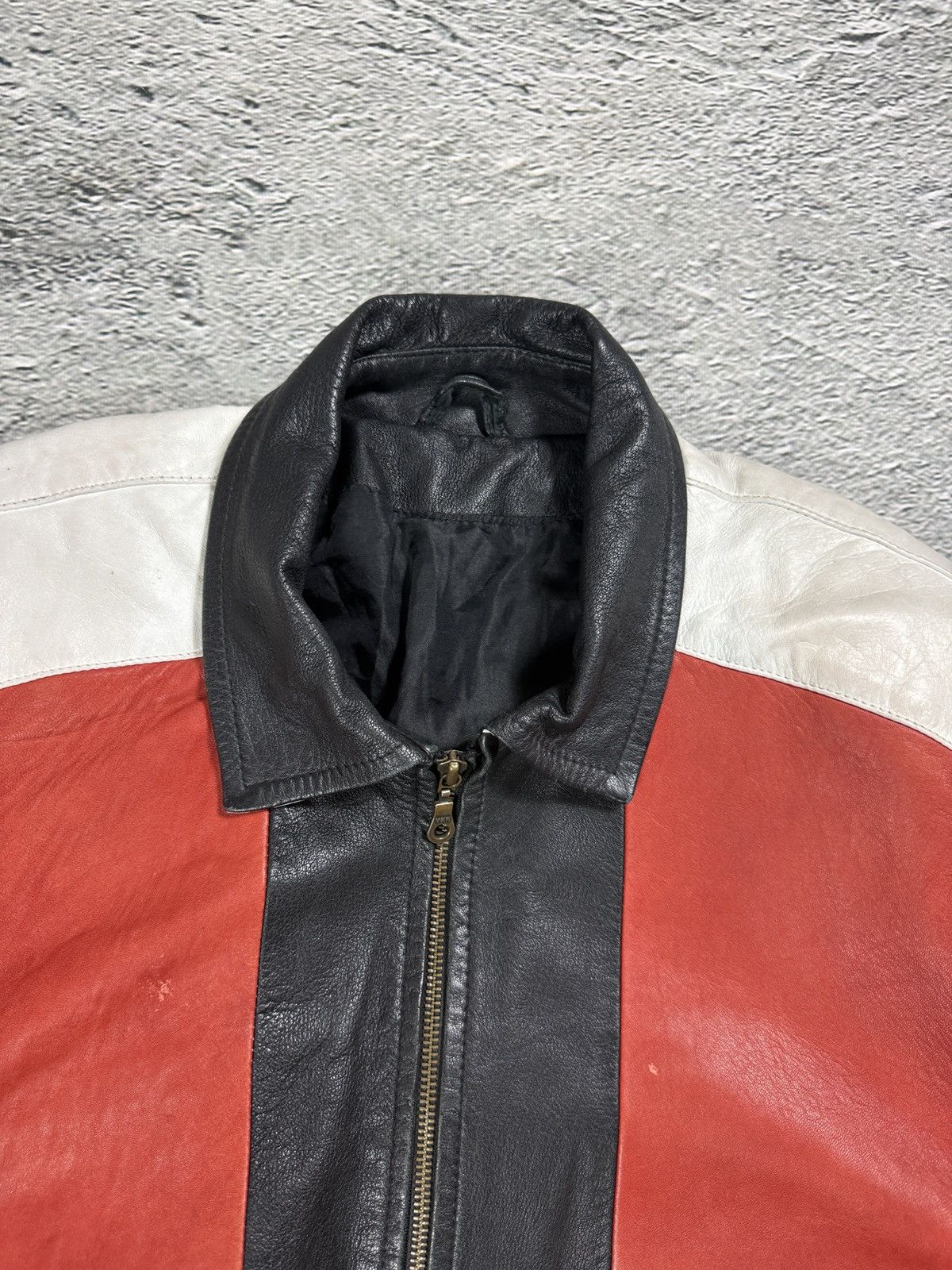 Other Vintage USA leather jacket flag black red white Max Moser Size US M / EU 48-50 / 2 - 8 Thumbnail