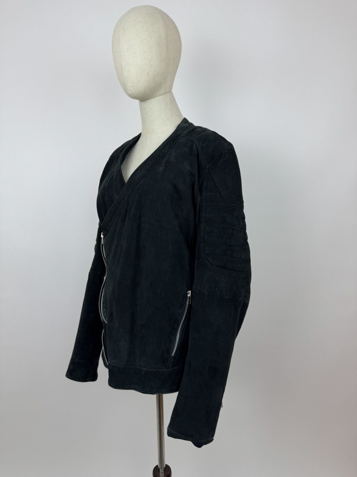 Other AHN Avant Garde Biker Leather Suede Jacket Rare Designer JKT Size M / US 6-8 / IT 42-44 - 2 Thumbnail