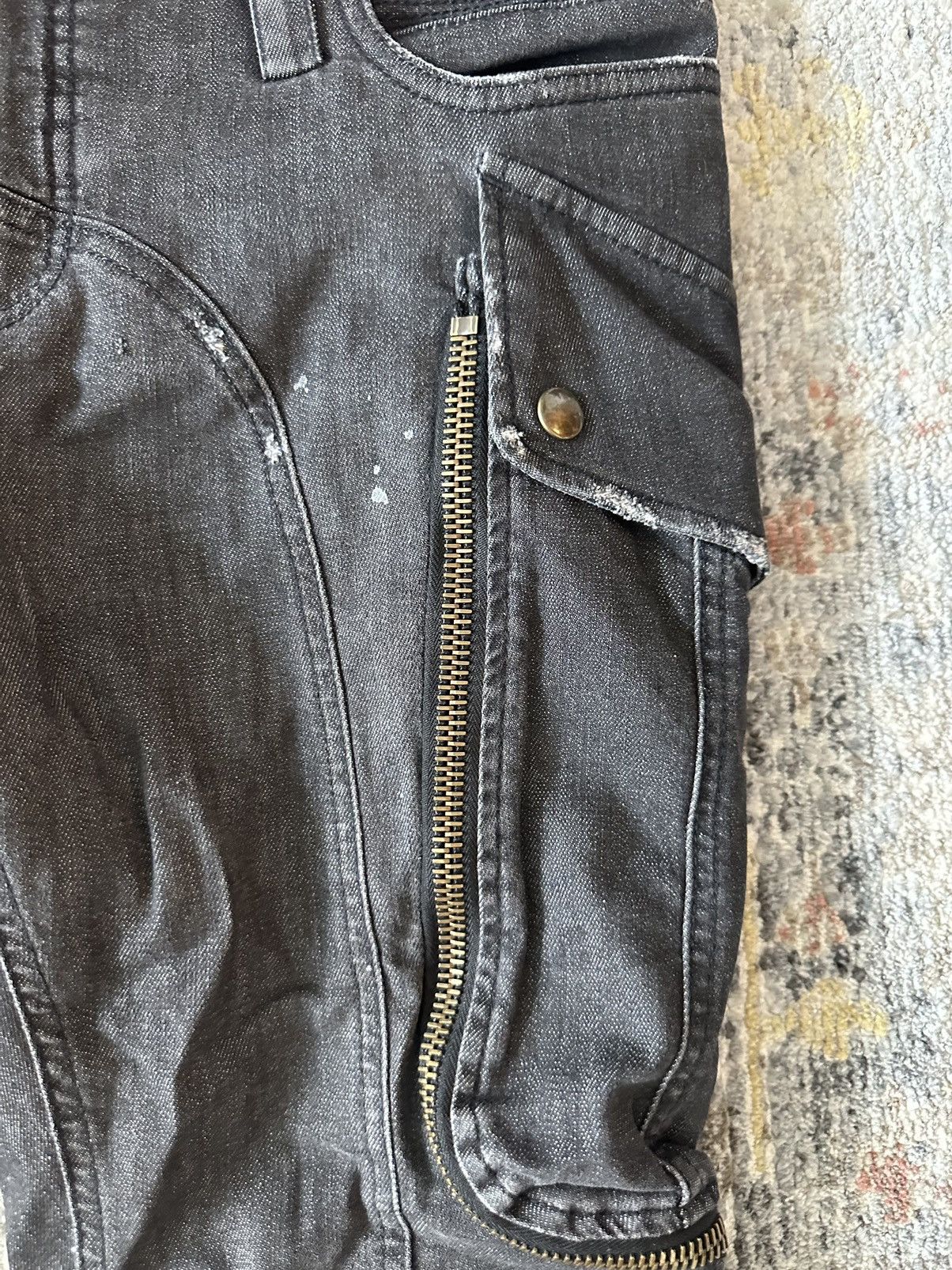 Faith Connexion BLACK OVERSIZED POCKET CARGO DENIM JEANS Size US 32 / EU 48 - 4 Thumbnail