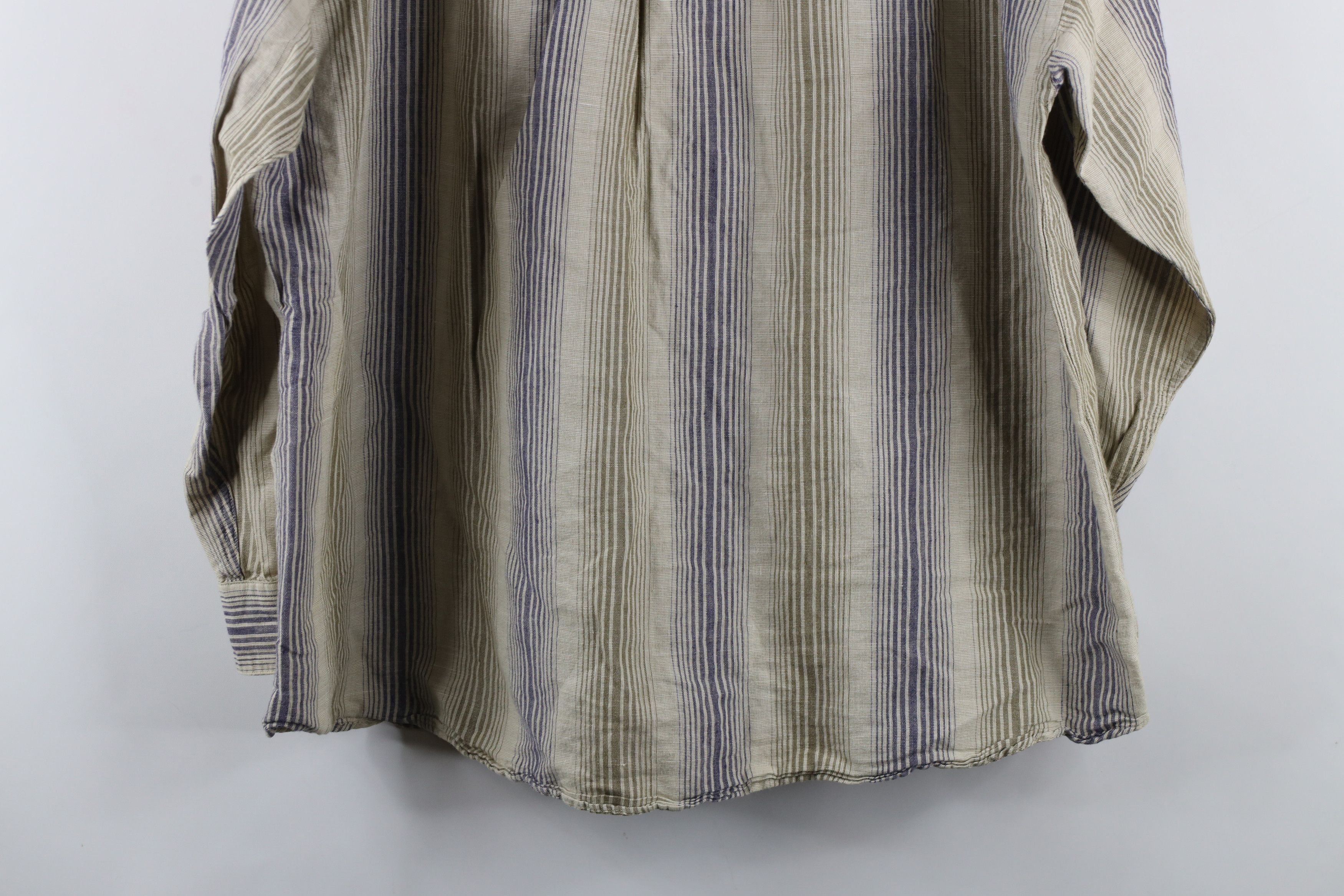 Vintage Vintage 90s Streetwear Baggy Fit Striped Button Down Shirt Size US M / EU 48-50 / 2 - 10 Thumbnail